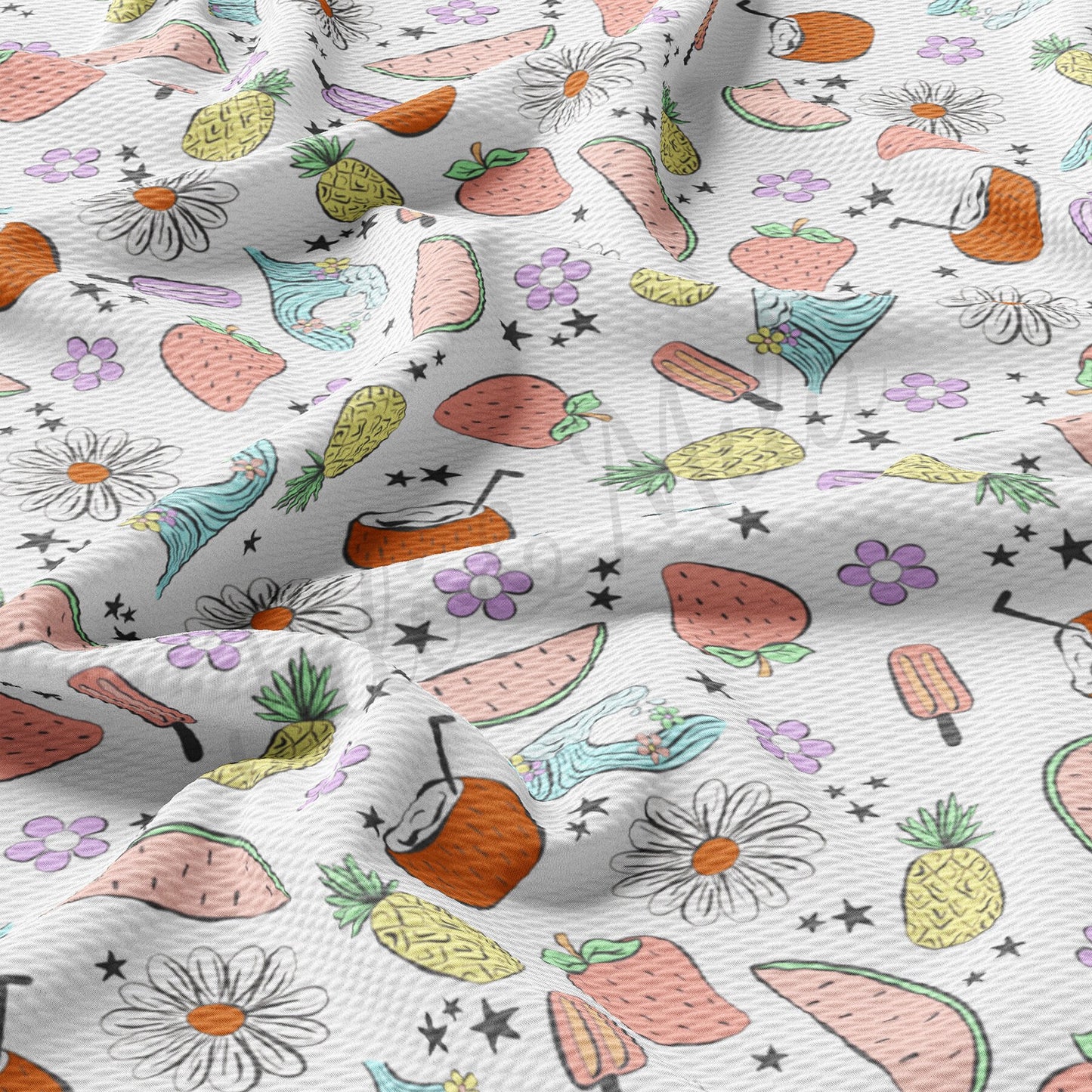 Summer Fruits  Bullet Textured Fabric AA1539