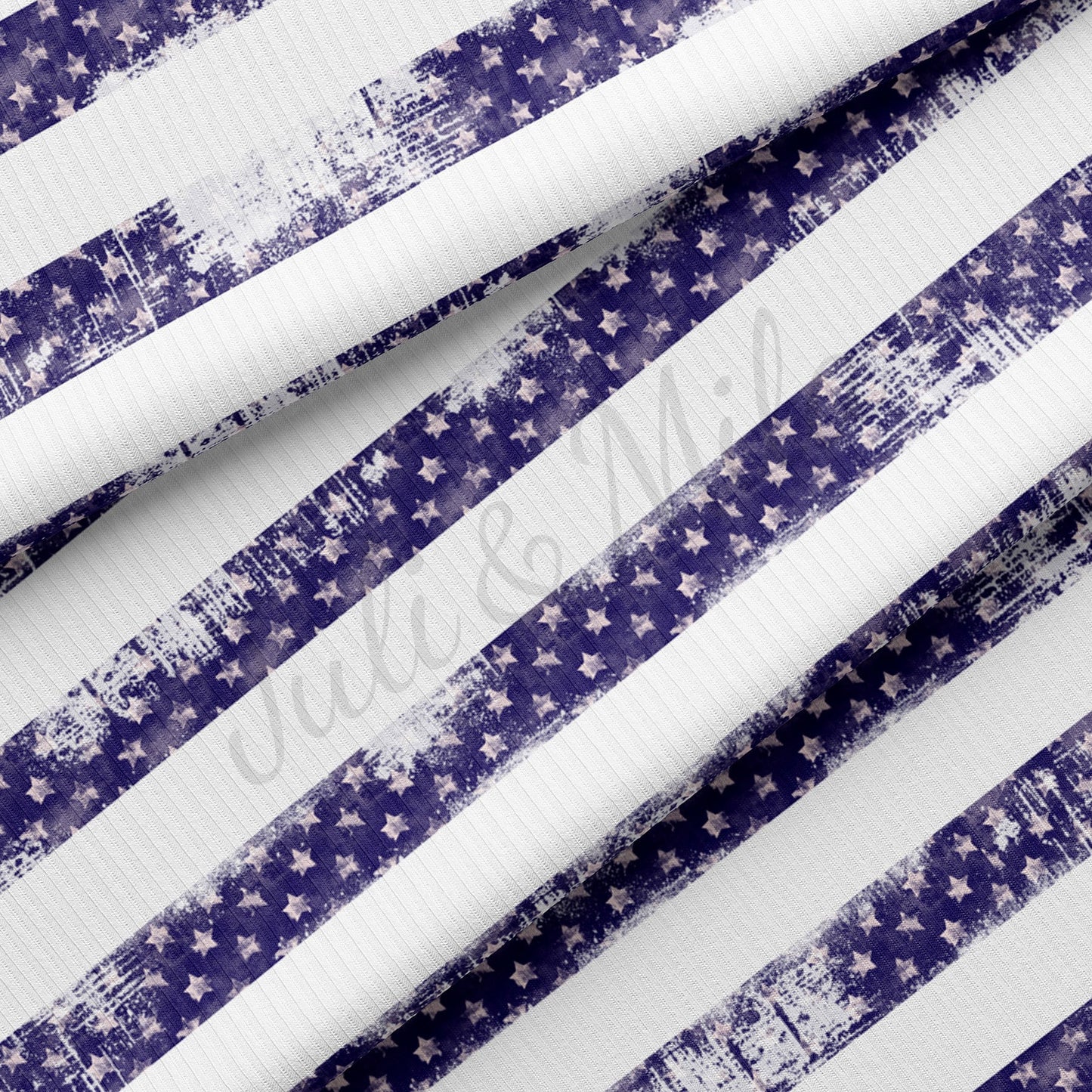 Rib Knit Fabric RBK1532 4th of July Patriotic