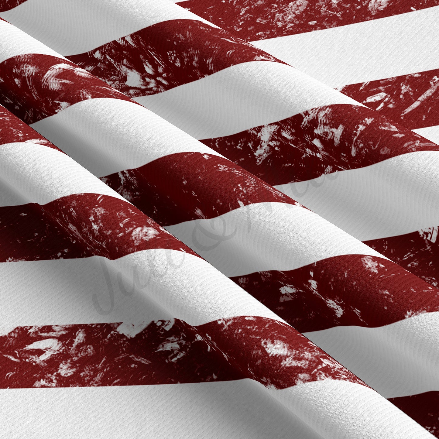 Rib Knit Fabric  RBK1535 4th of July Patriotic