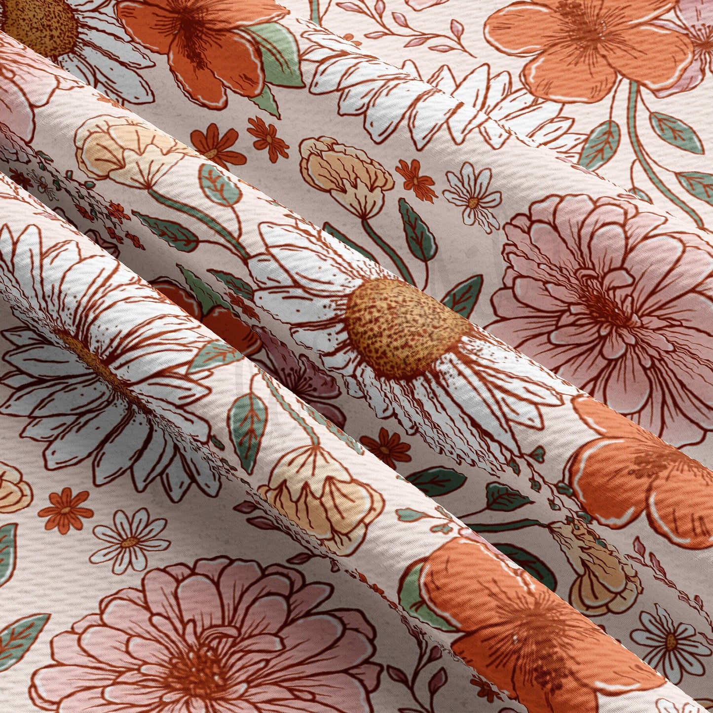 Floral  Bullet Textured Fabric by the yard AA1575