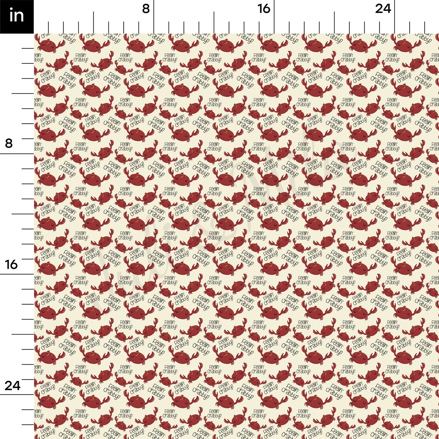 Feeling Crabby  Bullet Textured Fabric  AA1577