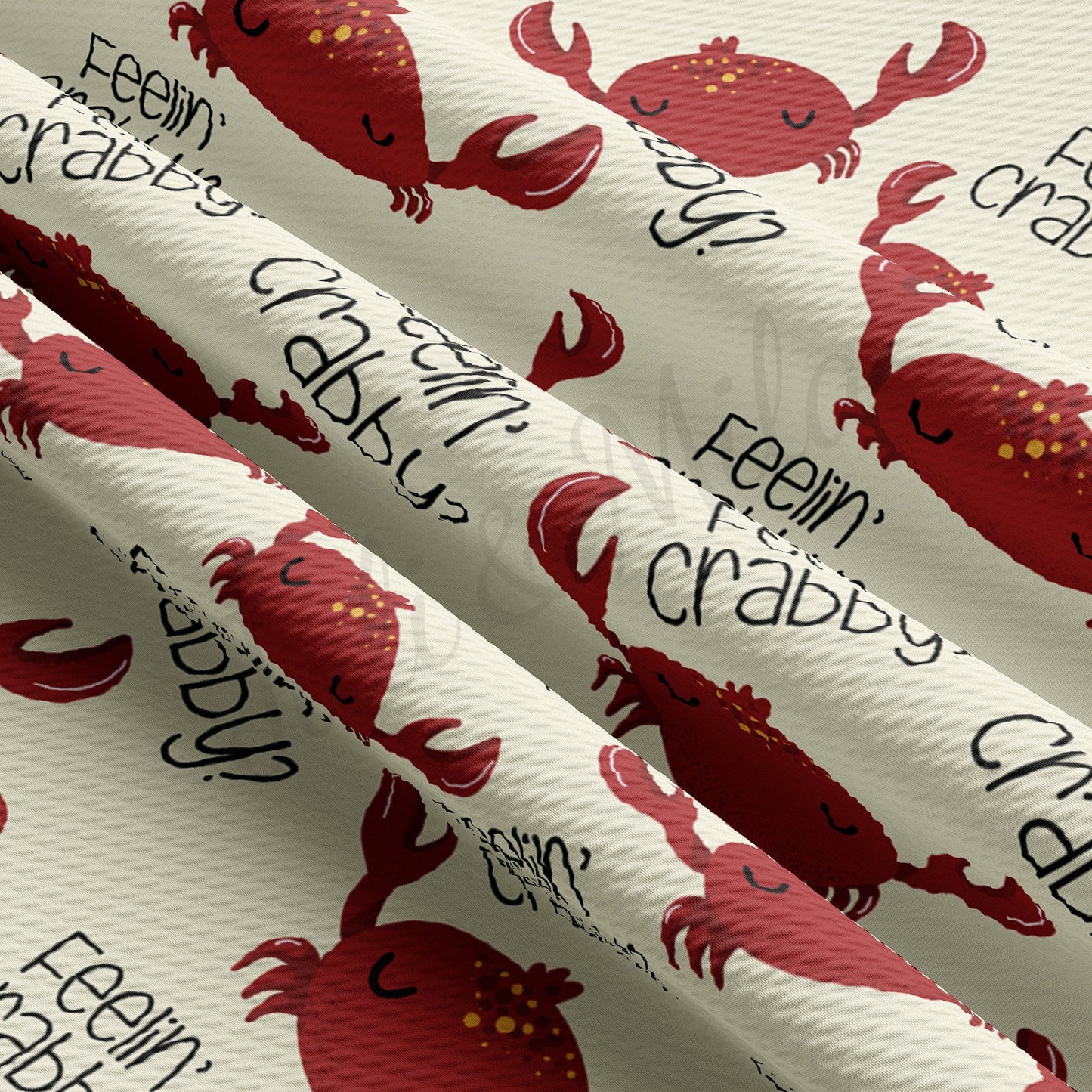 Feeling Crabby  Bullet Textured Fabric  AA1577