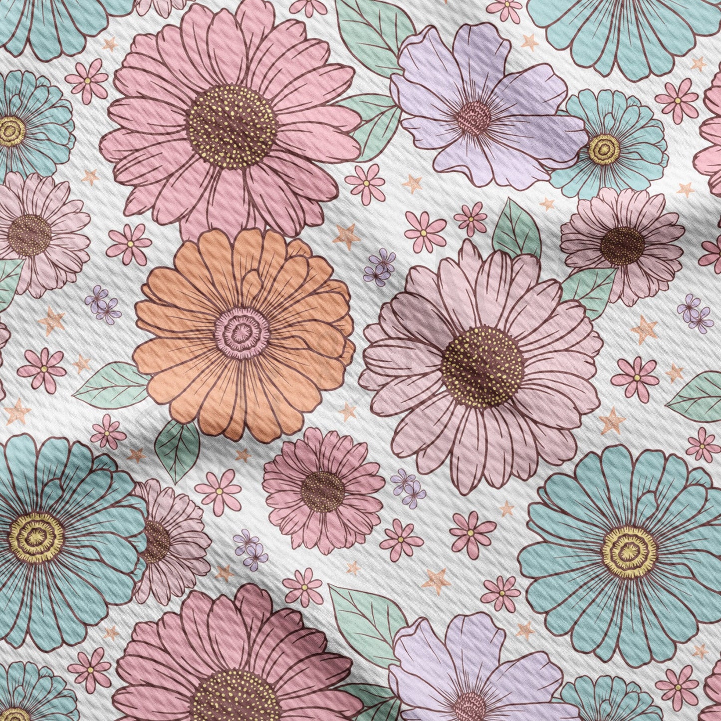 Floral  Bullet Textured Fabric by the yard AA1581