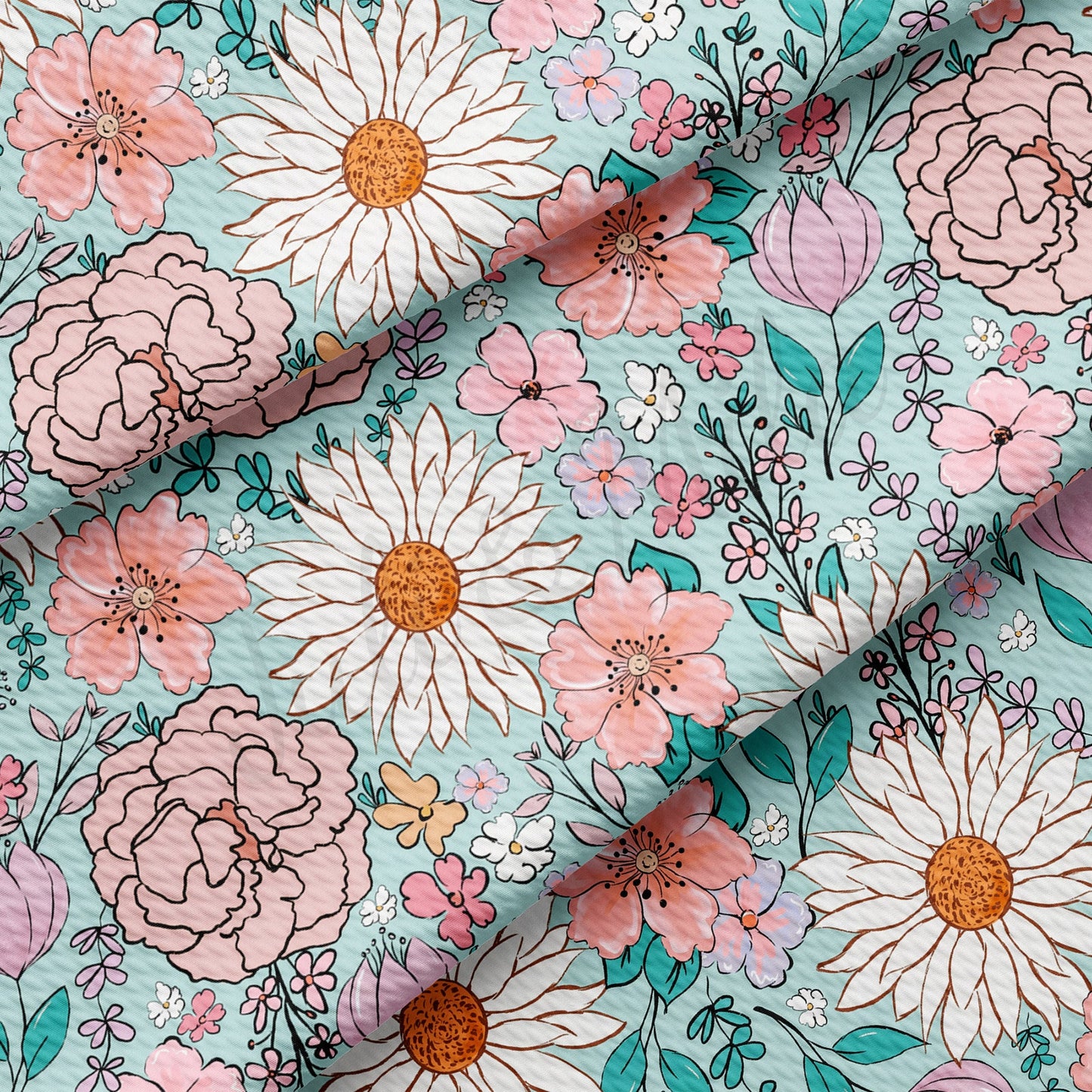Floral  Bullet Textured Fabric by the yard AA1584
