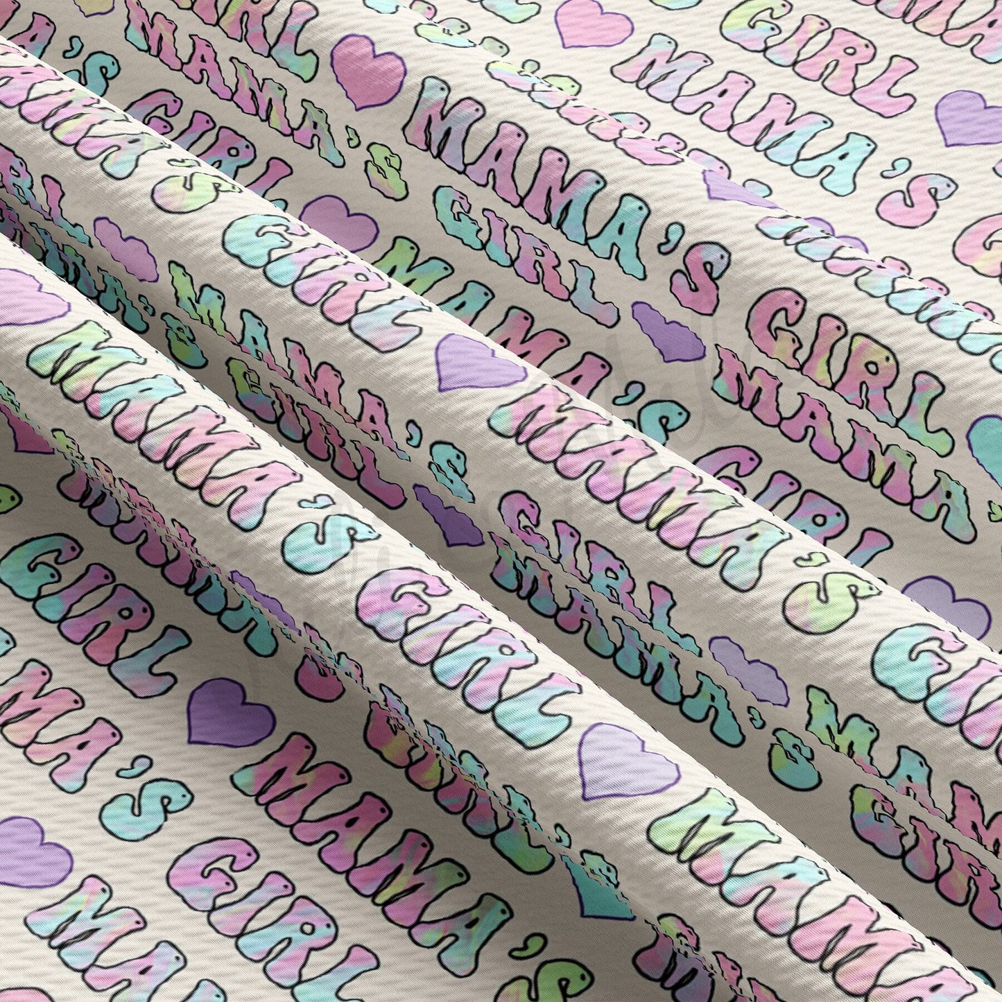 Mamas Girl Bullet Textured Fabric  Mothers Day AA1598