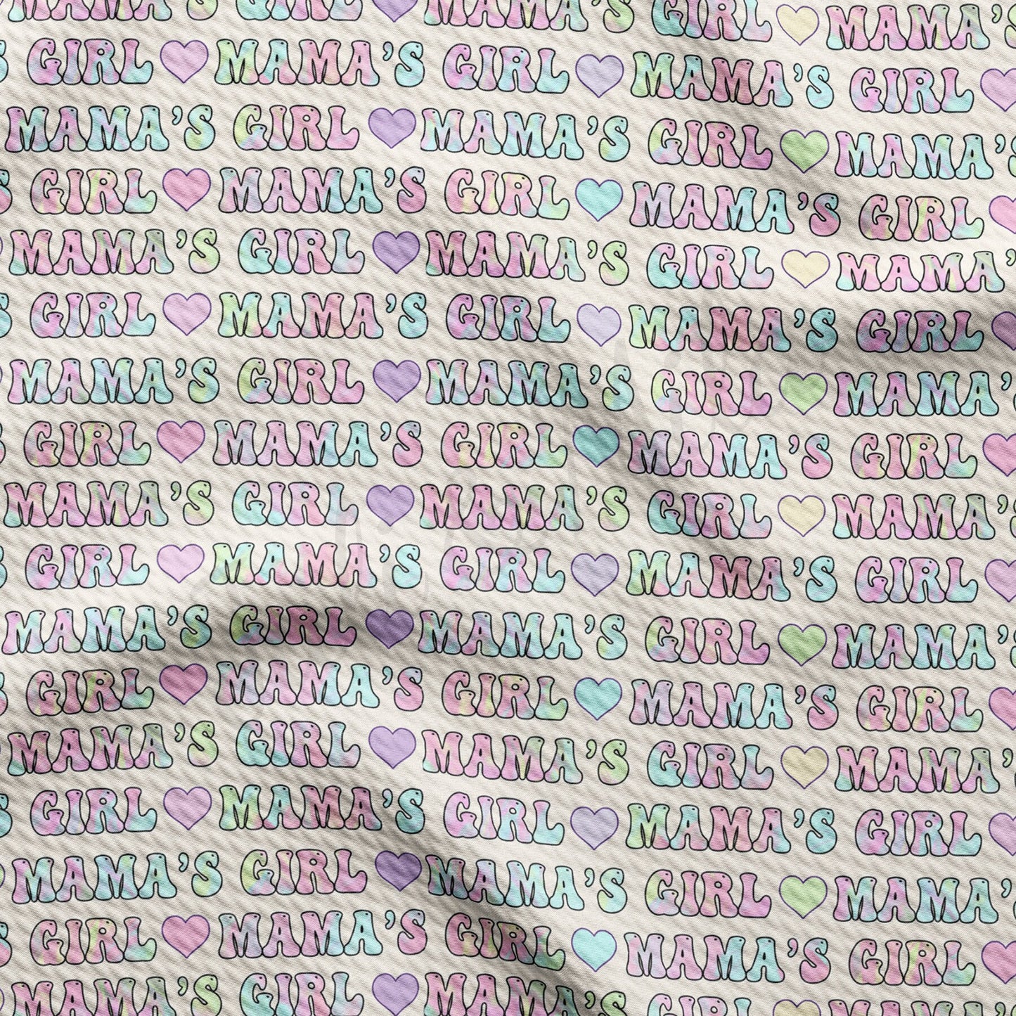 Mamas Girl Bullet Textured Fabric  Mothers Day AA1598