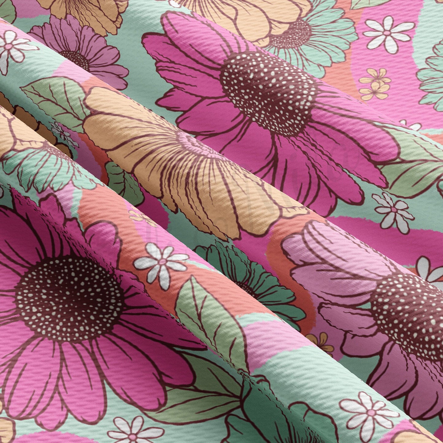 Floral  Bullet Textured Fabric by the yard AA1607