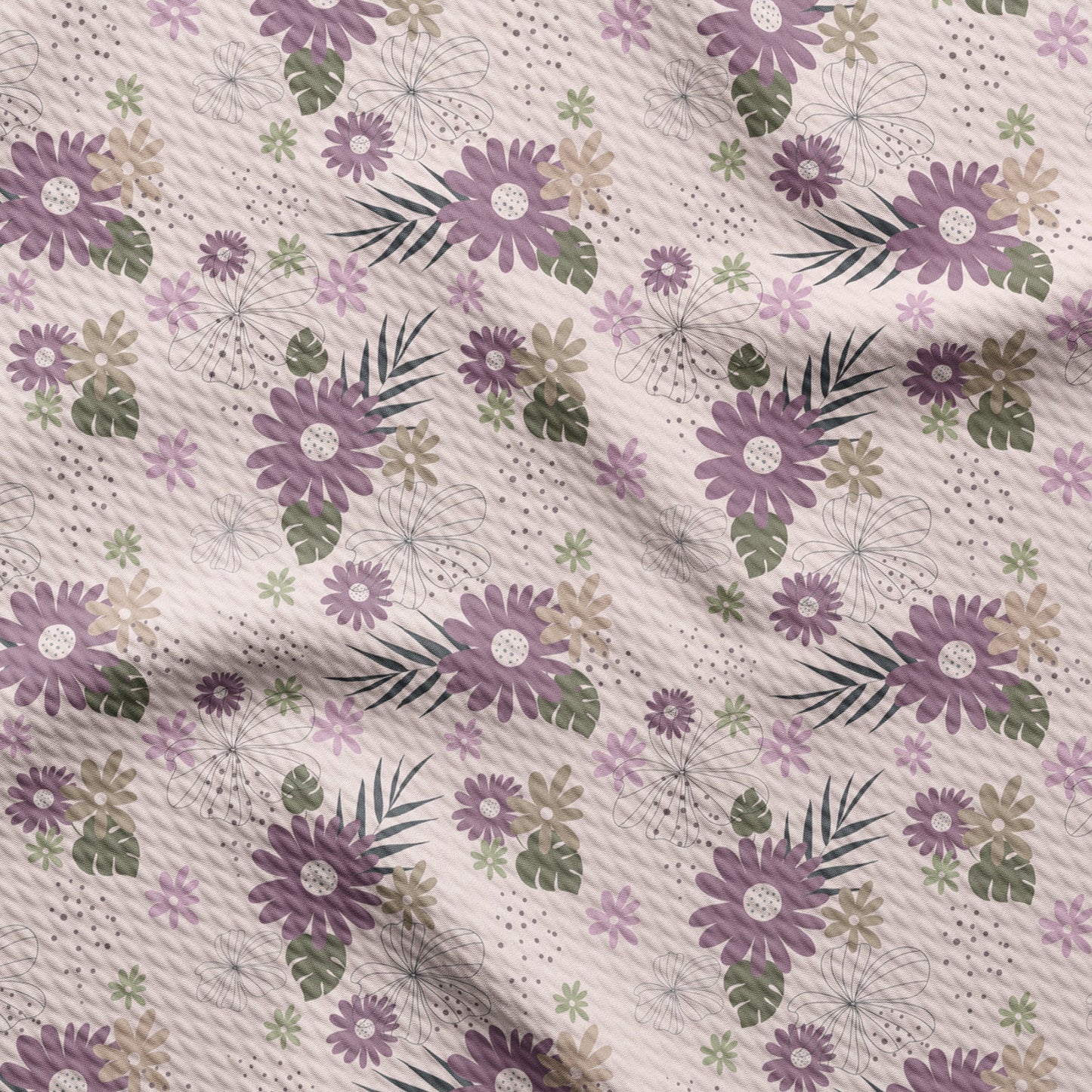 Floral l Bullet Textured Fabric by the yard AA1636