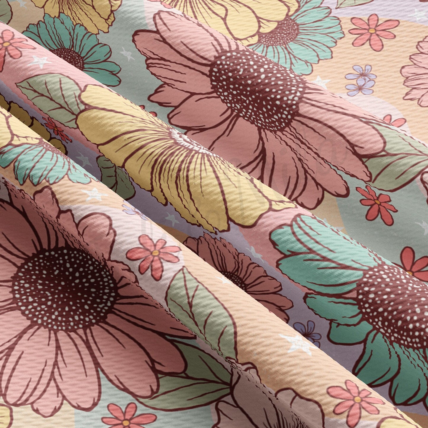 Floral Bullet Textured Fabric by the yard AA1637