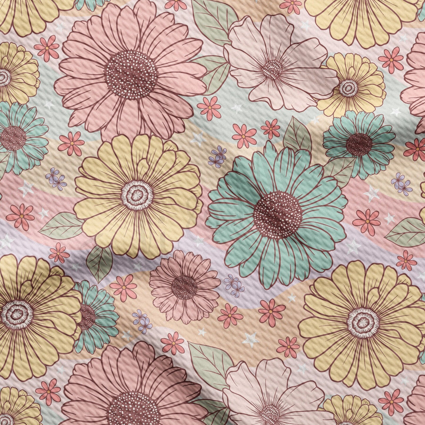 Floral Bullet Textured Fabric by the yard AA1637