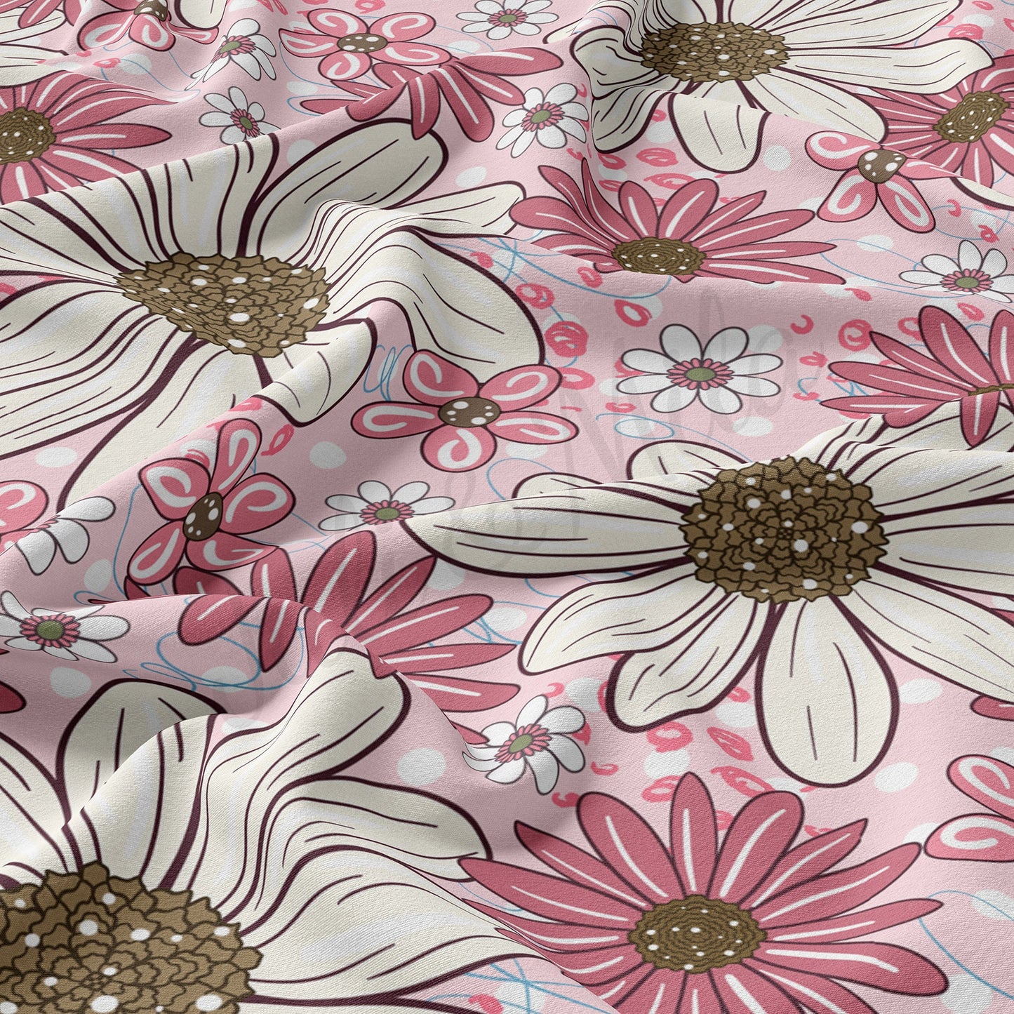 Floral  Double Brushed Polyester Fabric DBP1616