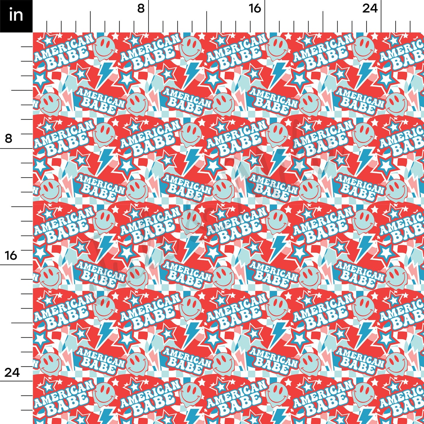 4th of July Patriotic Rib Knit Fabric  RBK1544