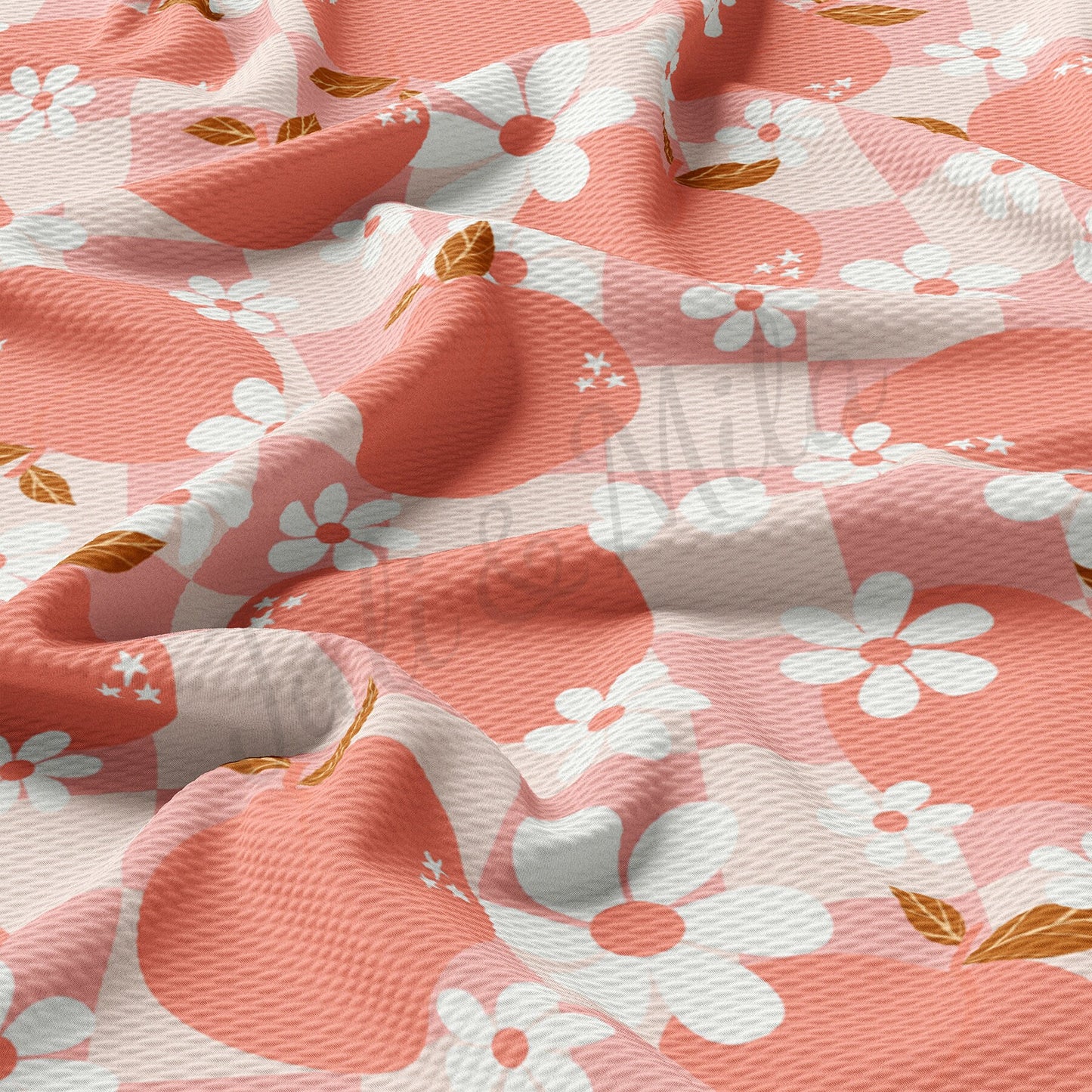 Peach  Bullet Textured Fabric AA1493