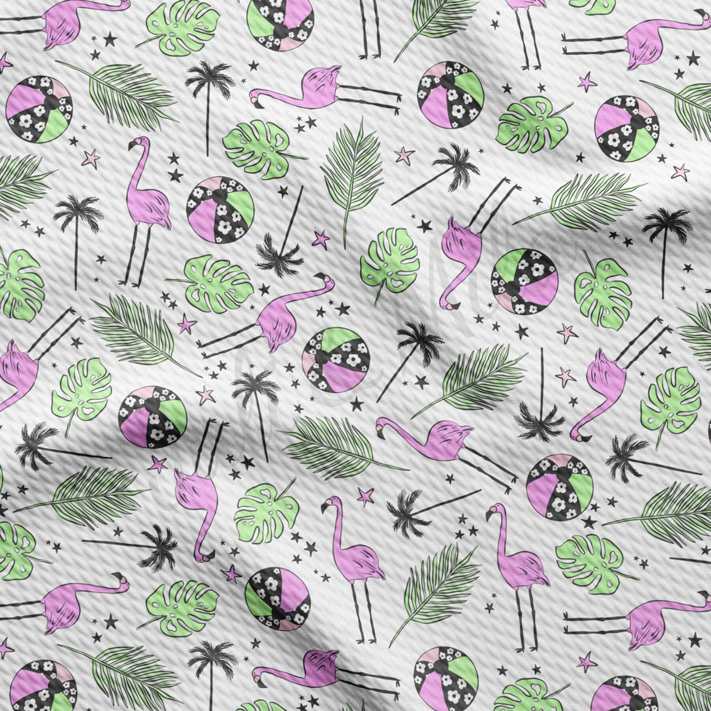 Flamingo Summer  Bullet Textured Fabric AA1496