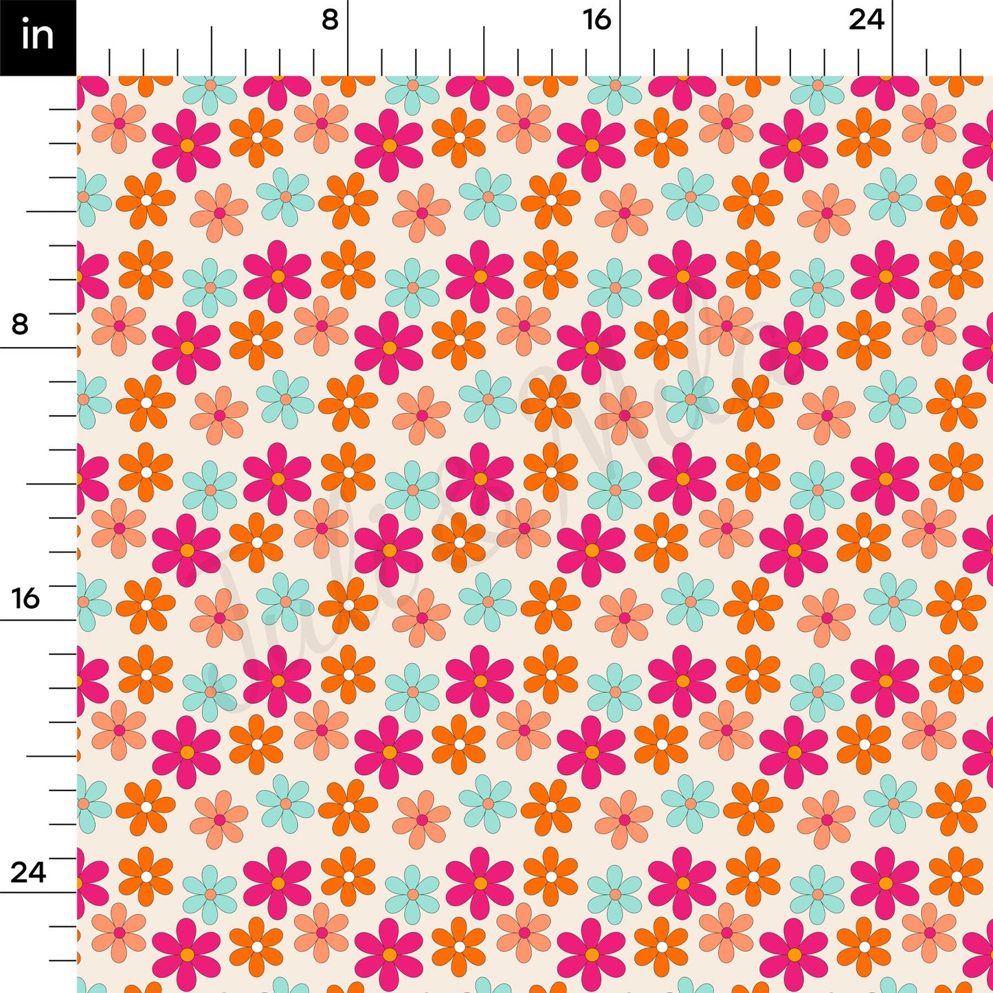 Floral Rib Knit Fabric RBK1570