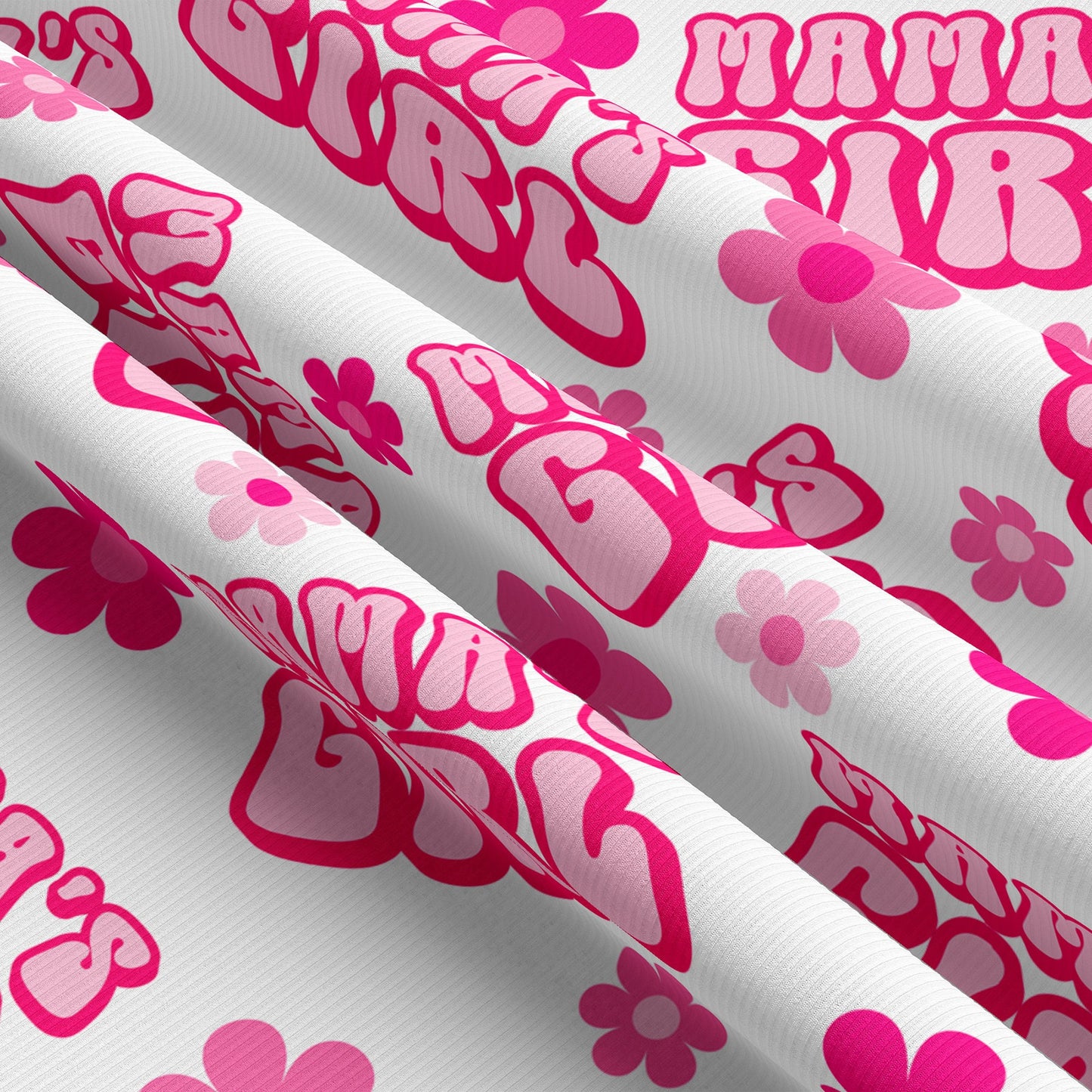 Mamas Girl Rib Knit Fabric  RBK1599