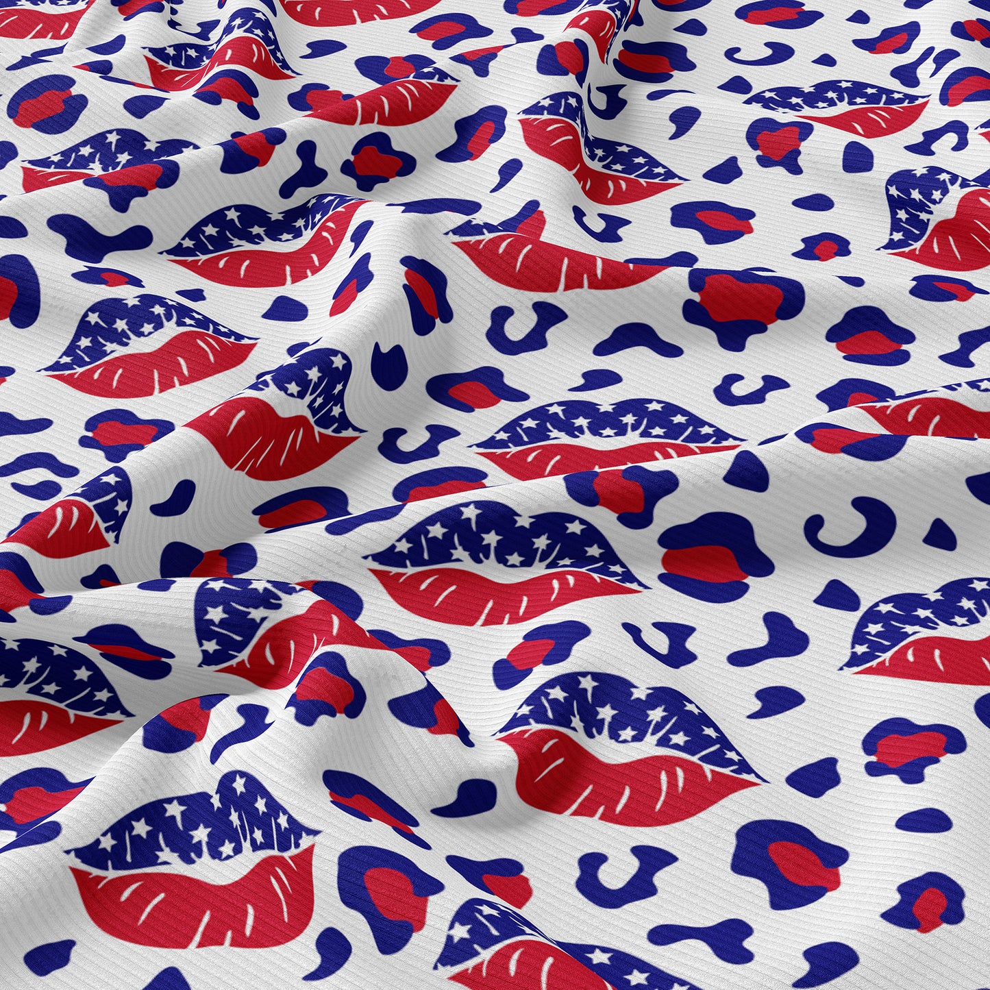 Rib Knit Fabric  RBK1610 4th of July Patriotic