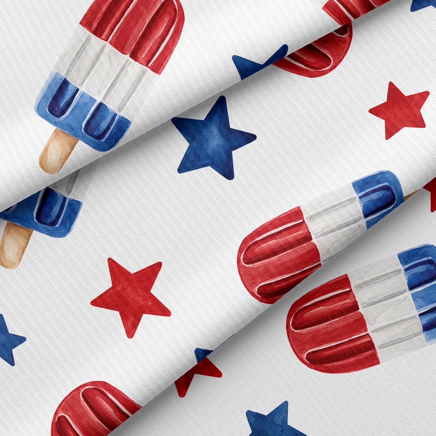 Rib Knit Fabric  RBK1611 4th of July Patriotic