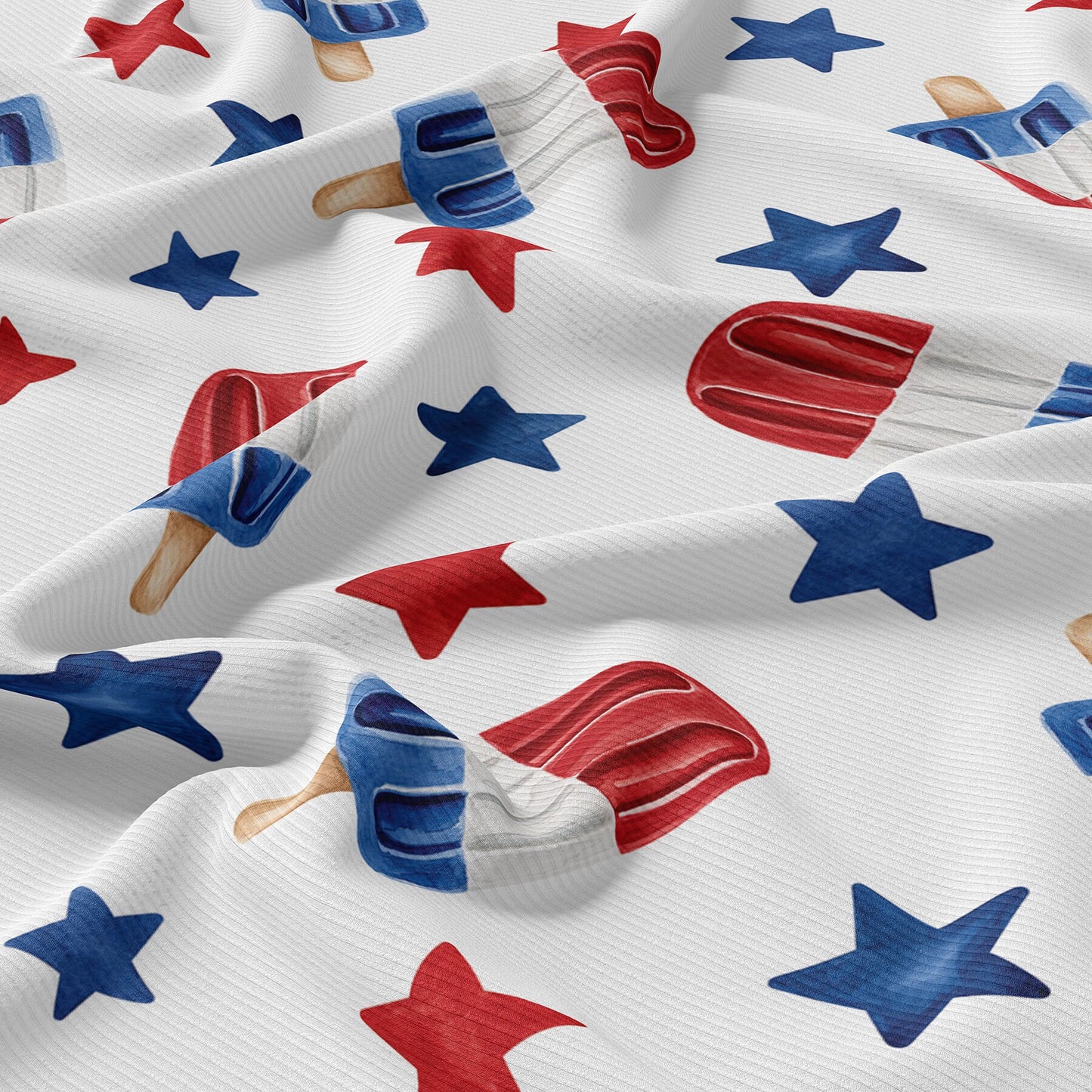 Rib Knit Fabric  RBK1611 4th of July Patriotic