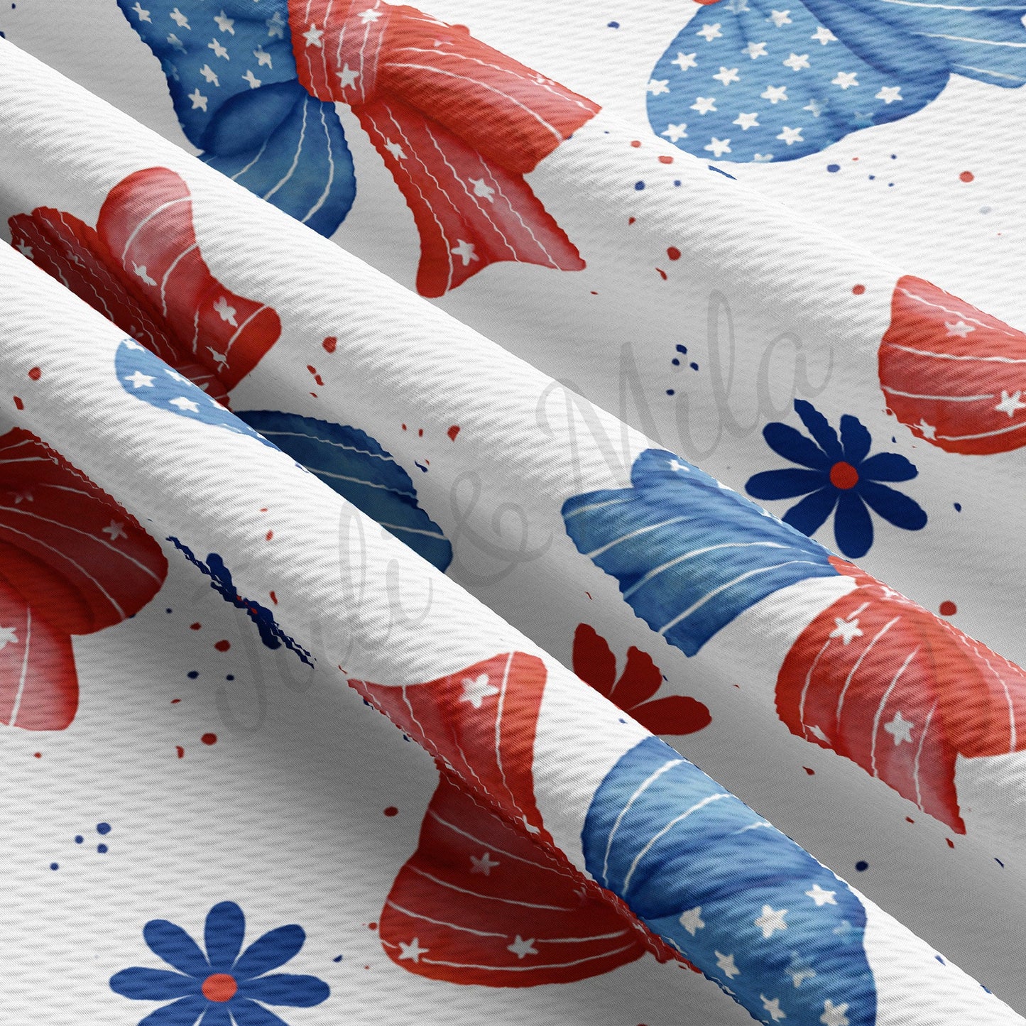 Patriotic 4th of July Bullet Textured Fabric  AA1672