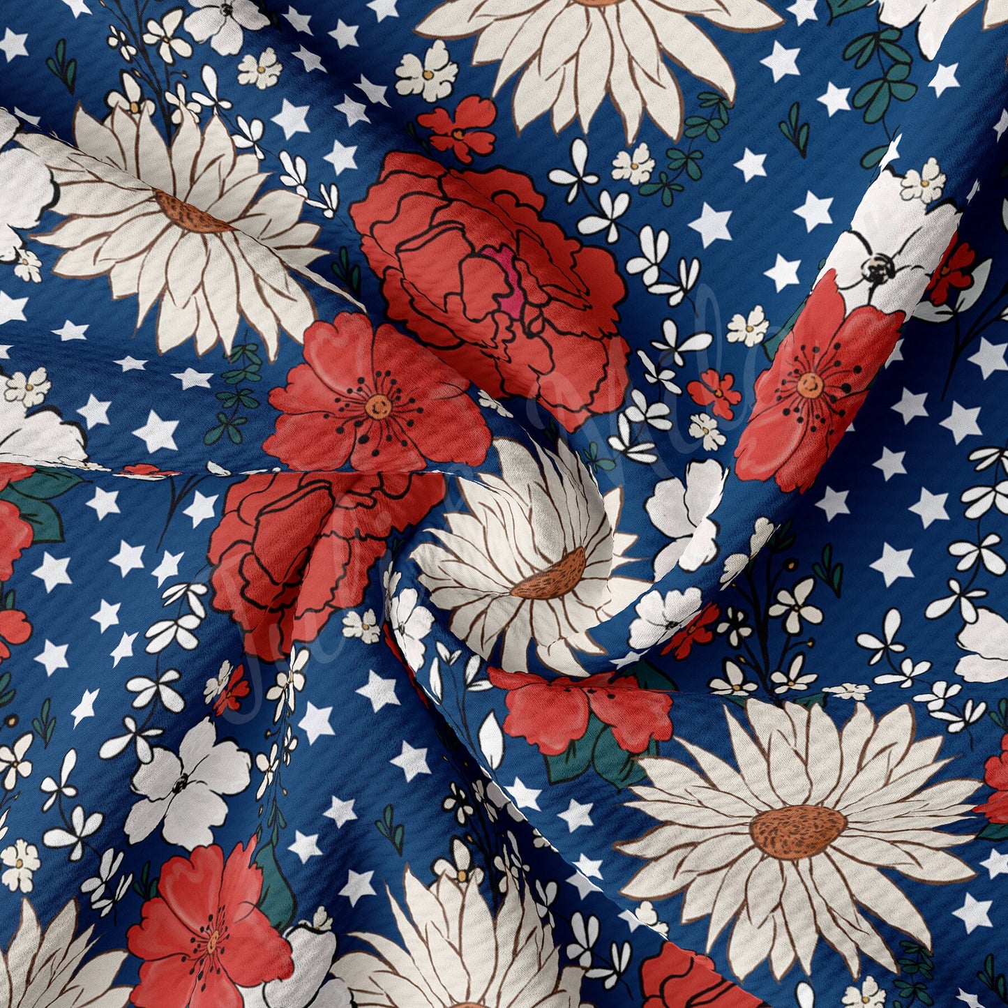 4th of July Patriotic Bullet Textured Fabric AA1683
