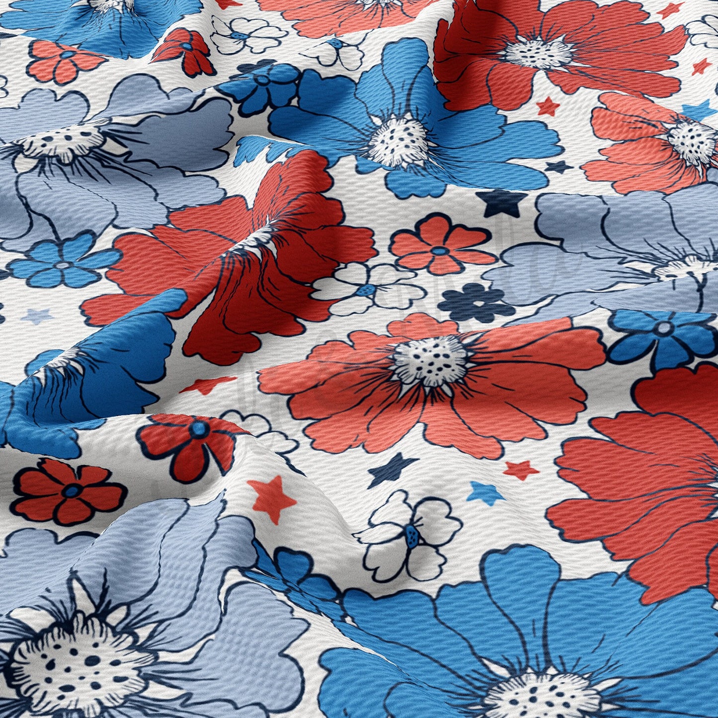 Patriotic 4th of July Bullet Textured Fabric  AA1720