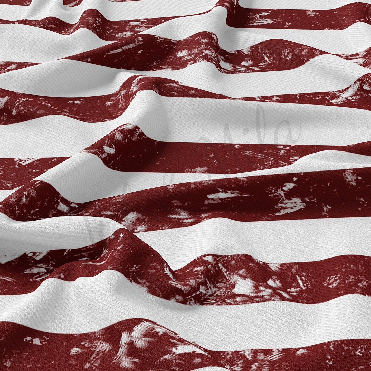 Rib Knit Fabric  RBK1535 4th of July Patriotic