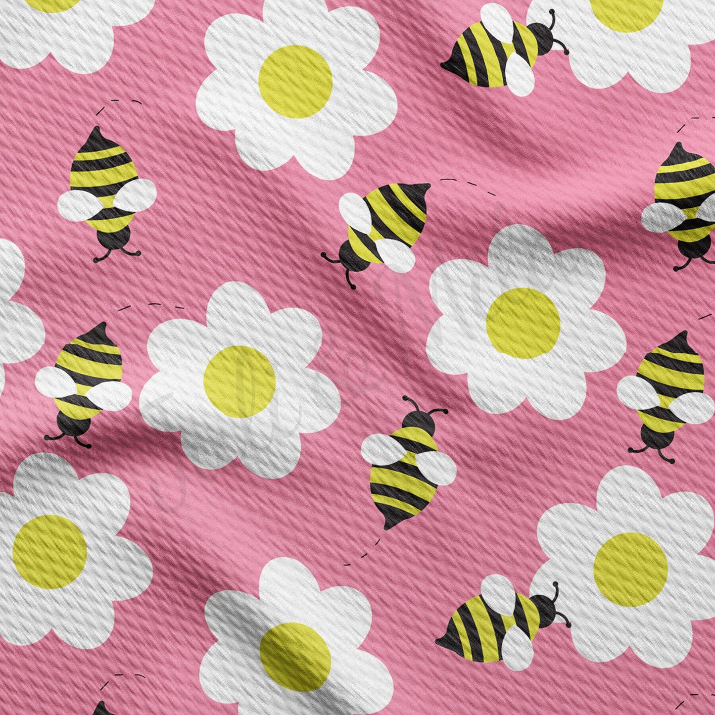 Bee Daisy  Bullet Textured Fabric by the yard Fabric AA1561