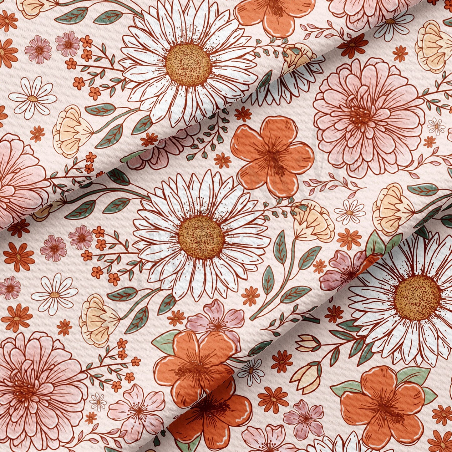 Floral  Bullet Textured Fabric by the yard AA1575