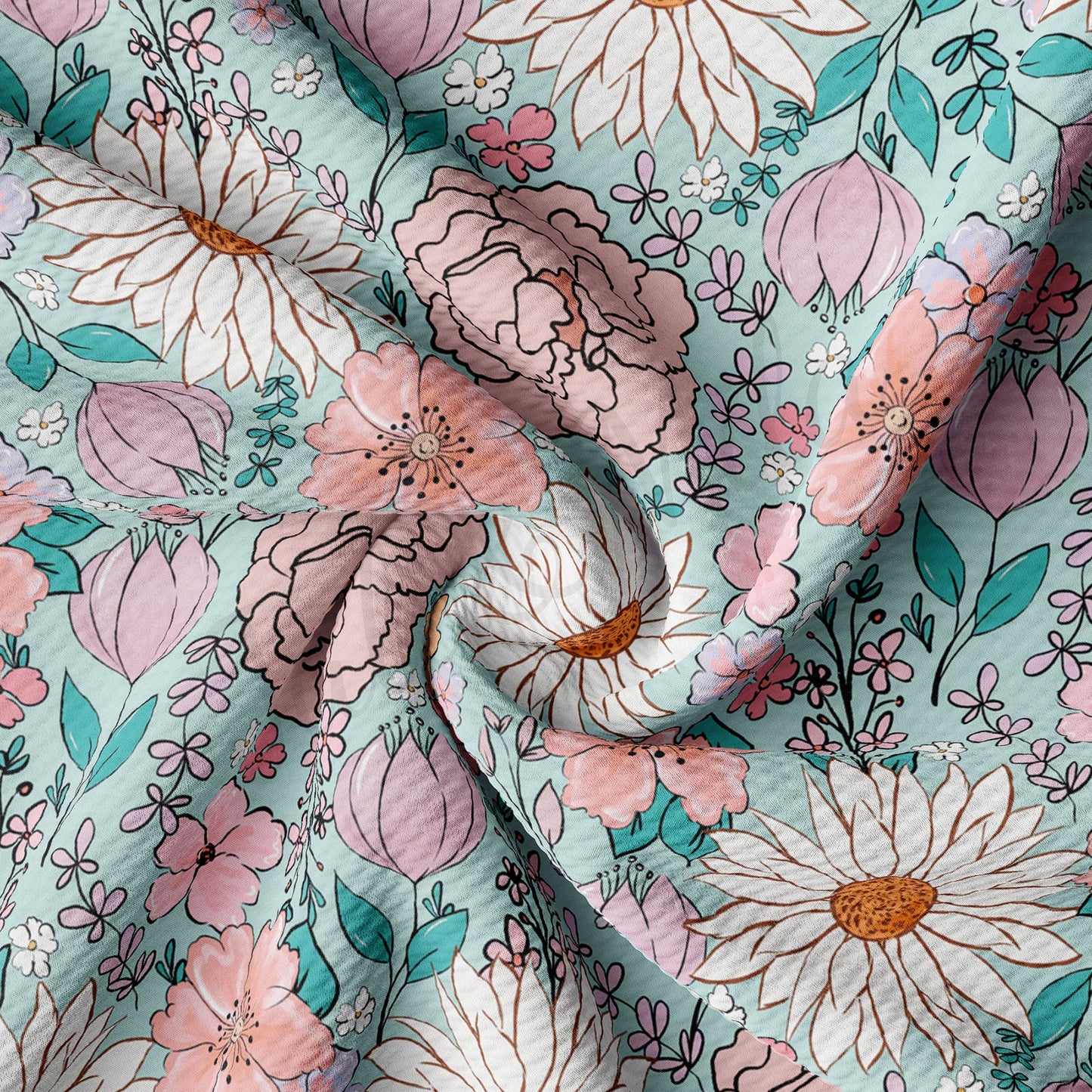 Floral  Bullet Textured Fabric by the yard AA1584