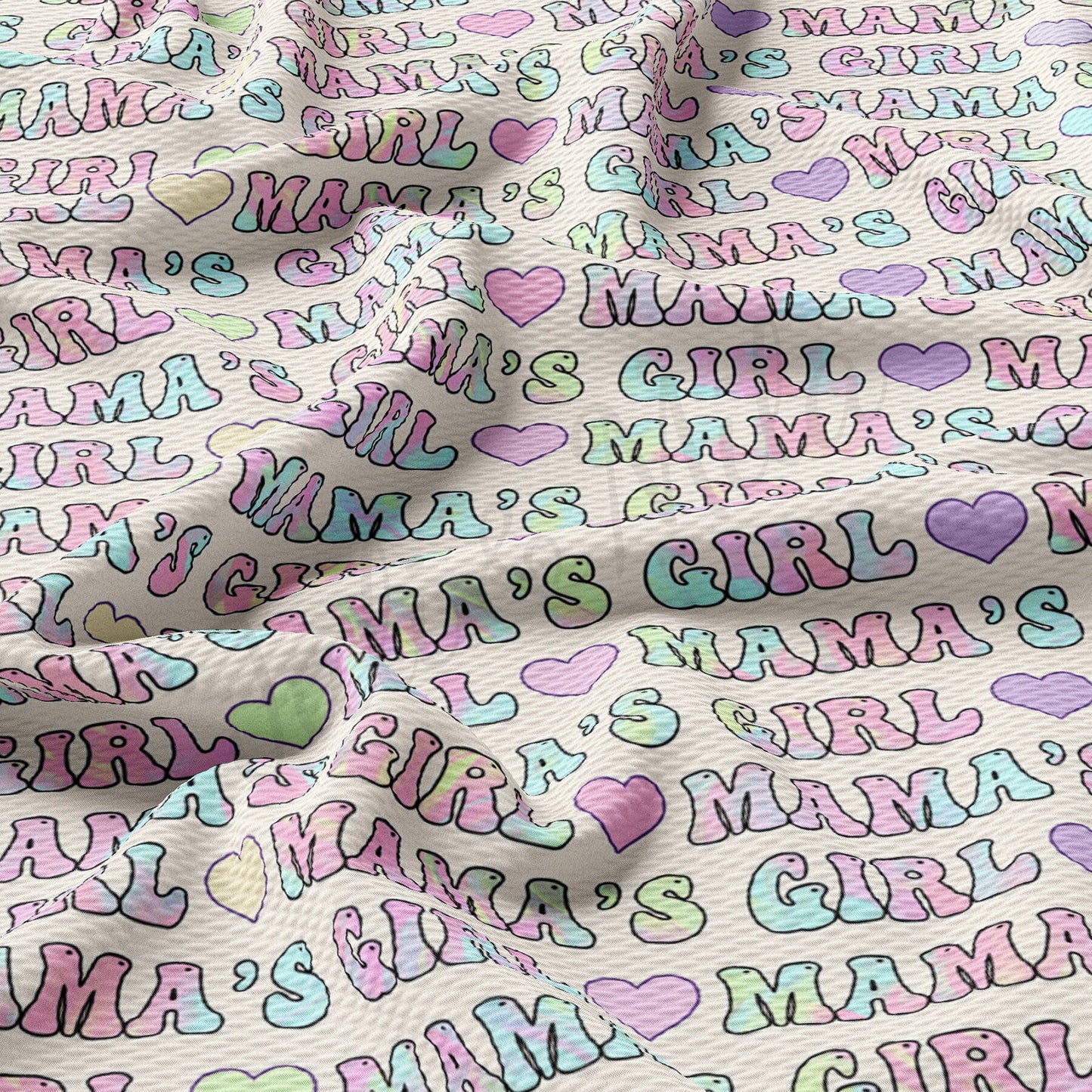 Mamas Girl Bullet Textured Fabric  Mothers Day AA1598