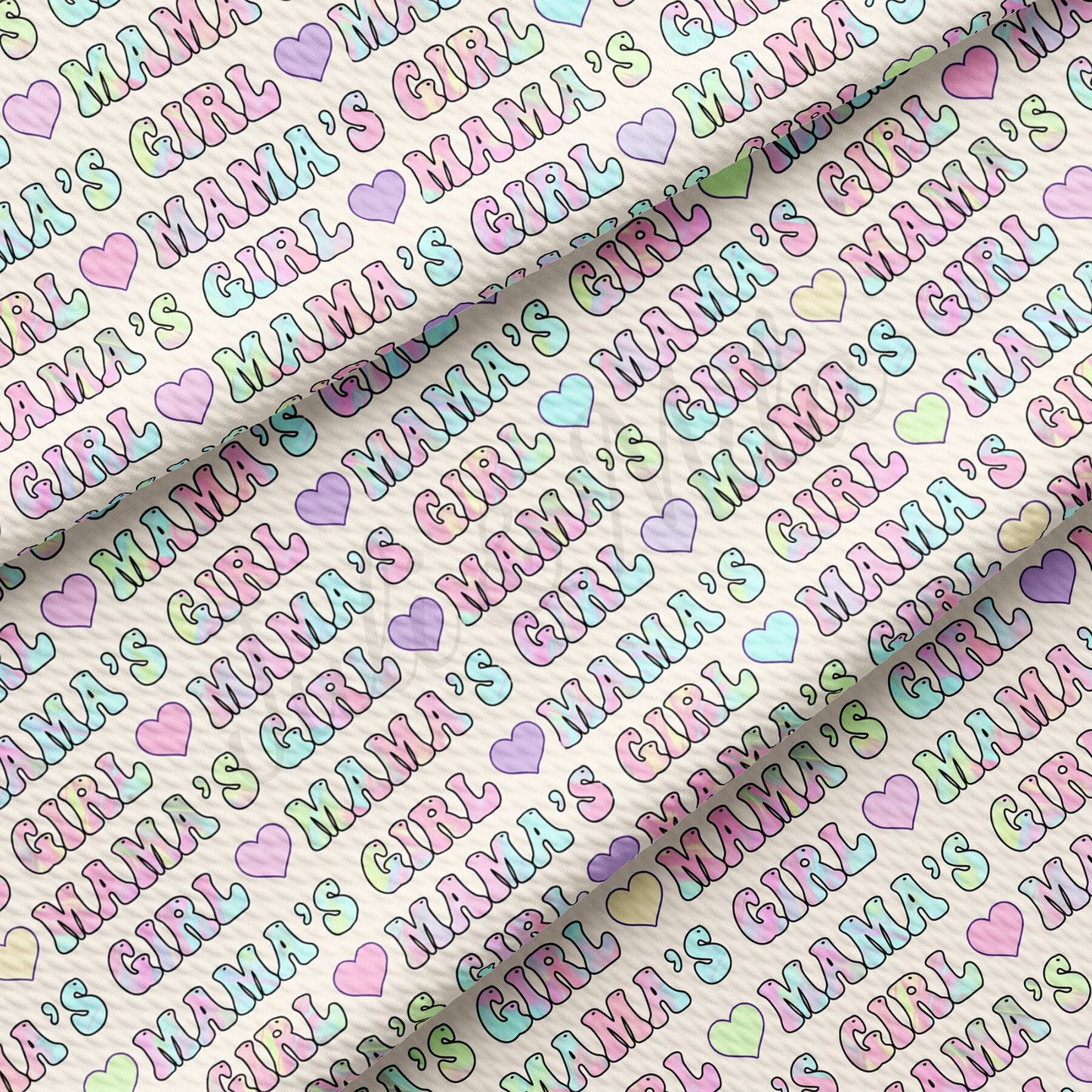 Mamas Girl Bullet Textured Fabric  Mothers Day AA1598