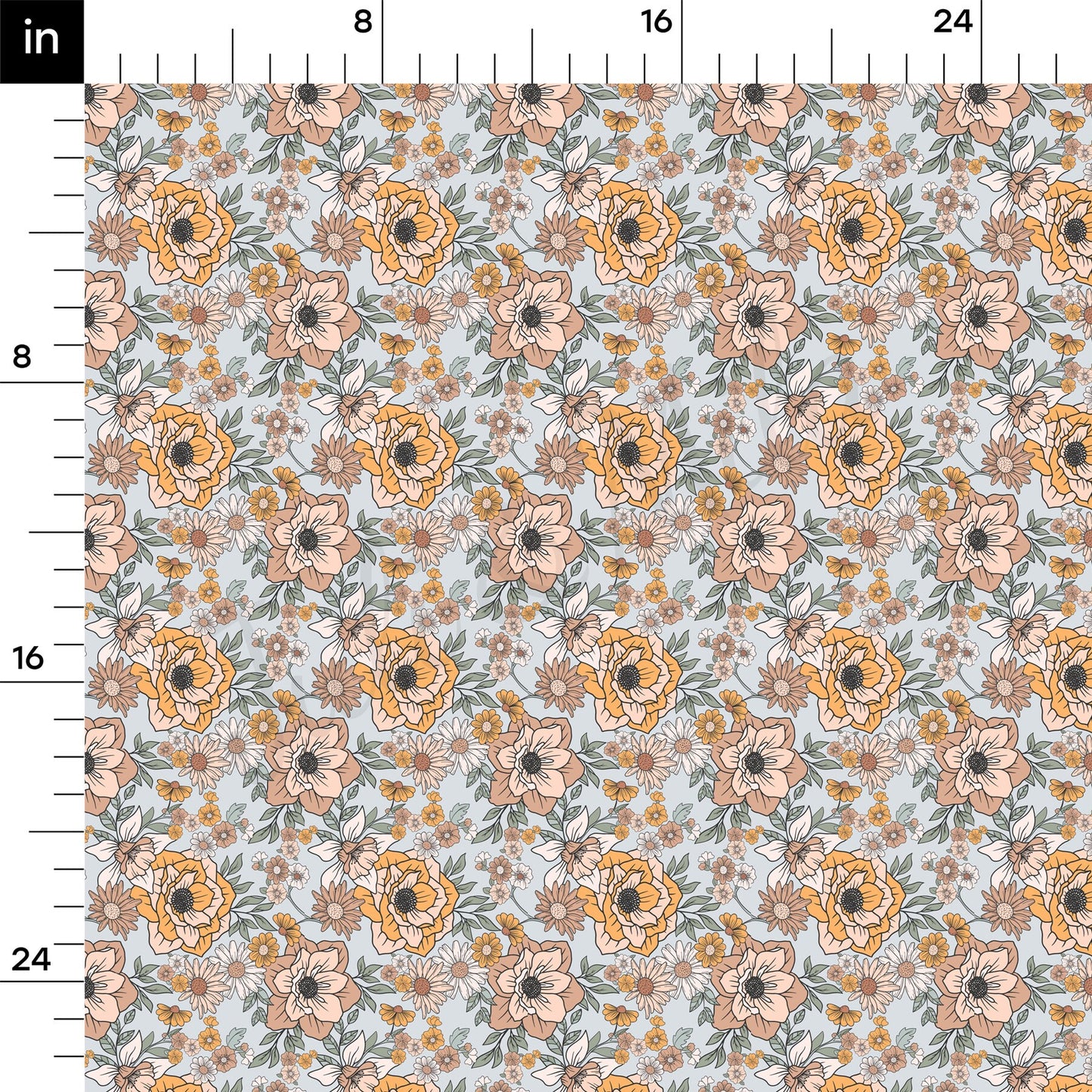 Floral  Bullet Textured Fabric by the yard AA1606