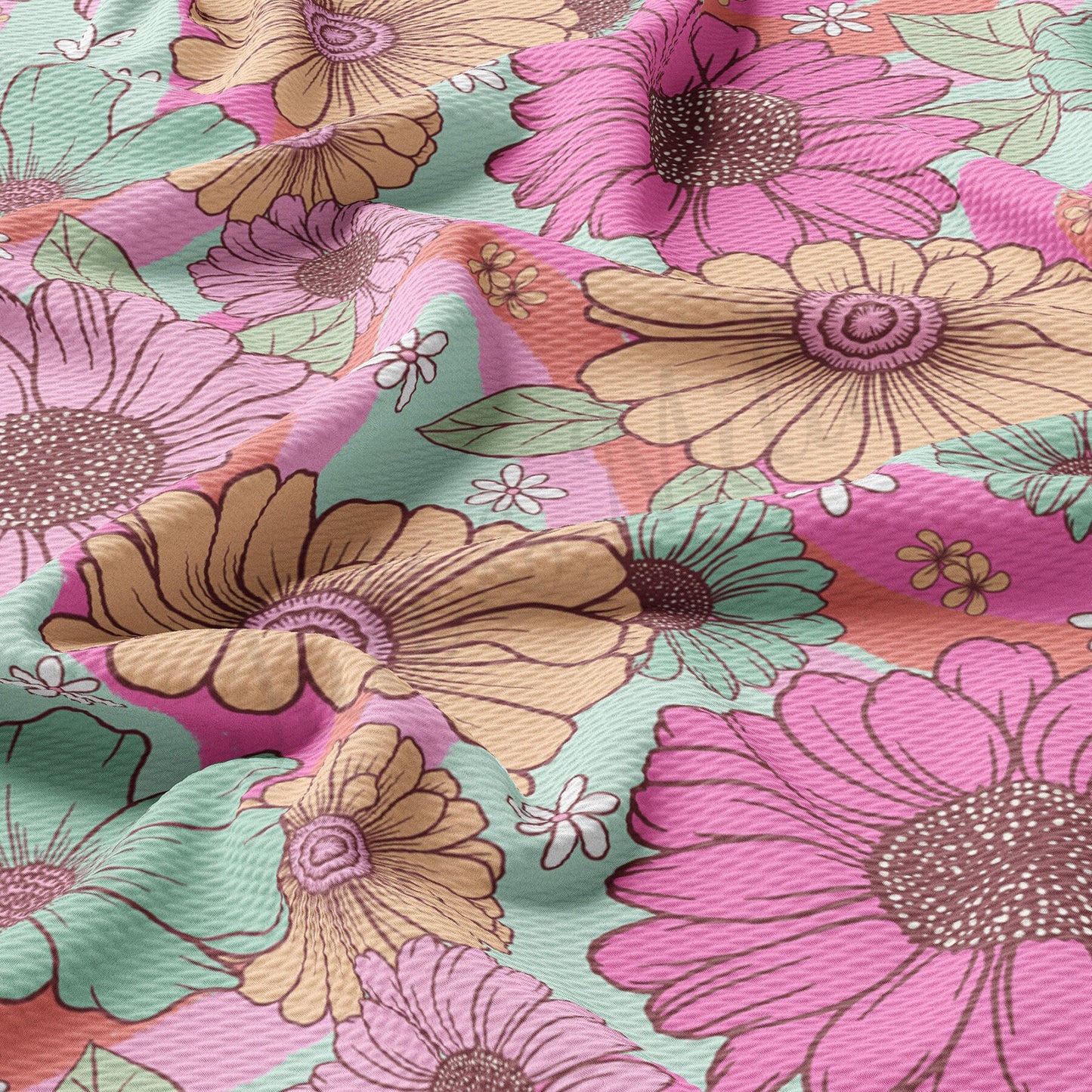 Floral  Bullet Textured Fabric by the yard AA1607