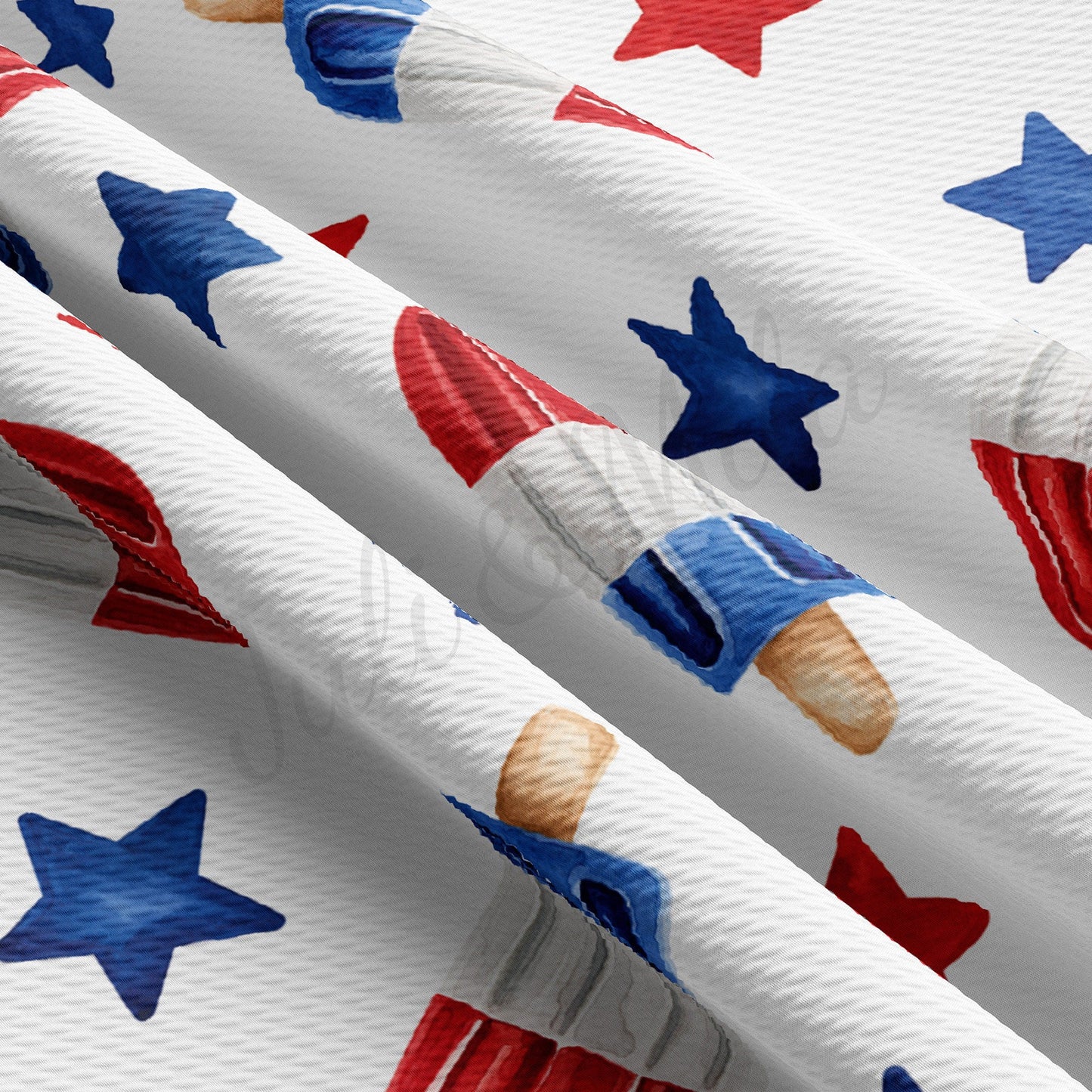 Patriotic 4th of July  Bullet Textured Fabric AA1611