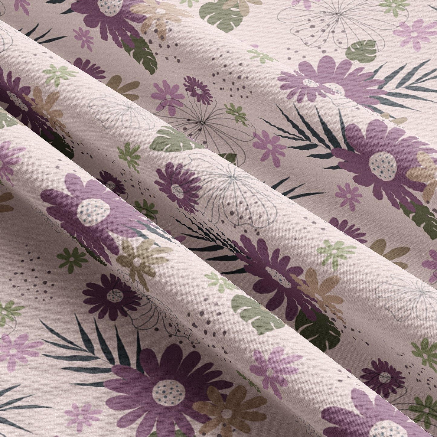 Floral l Bullet Textured Fabric by the yard AA1636