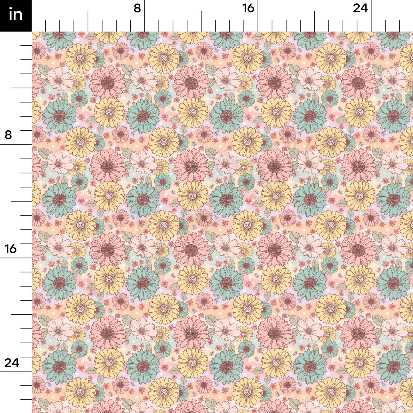 Floral Bullet Textured Fabric by the yard AA1637