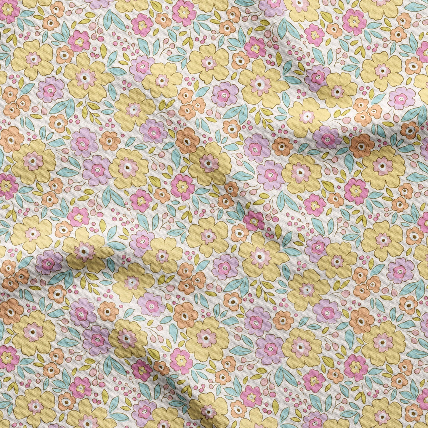 Floral  Bullet Textured Fabric by the yard AA1645