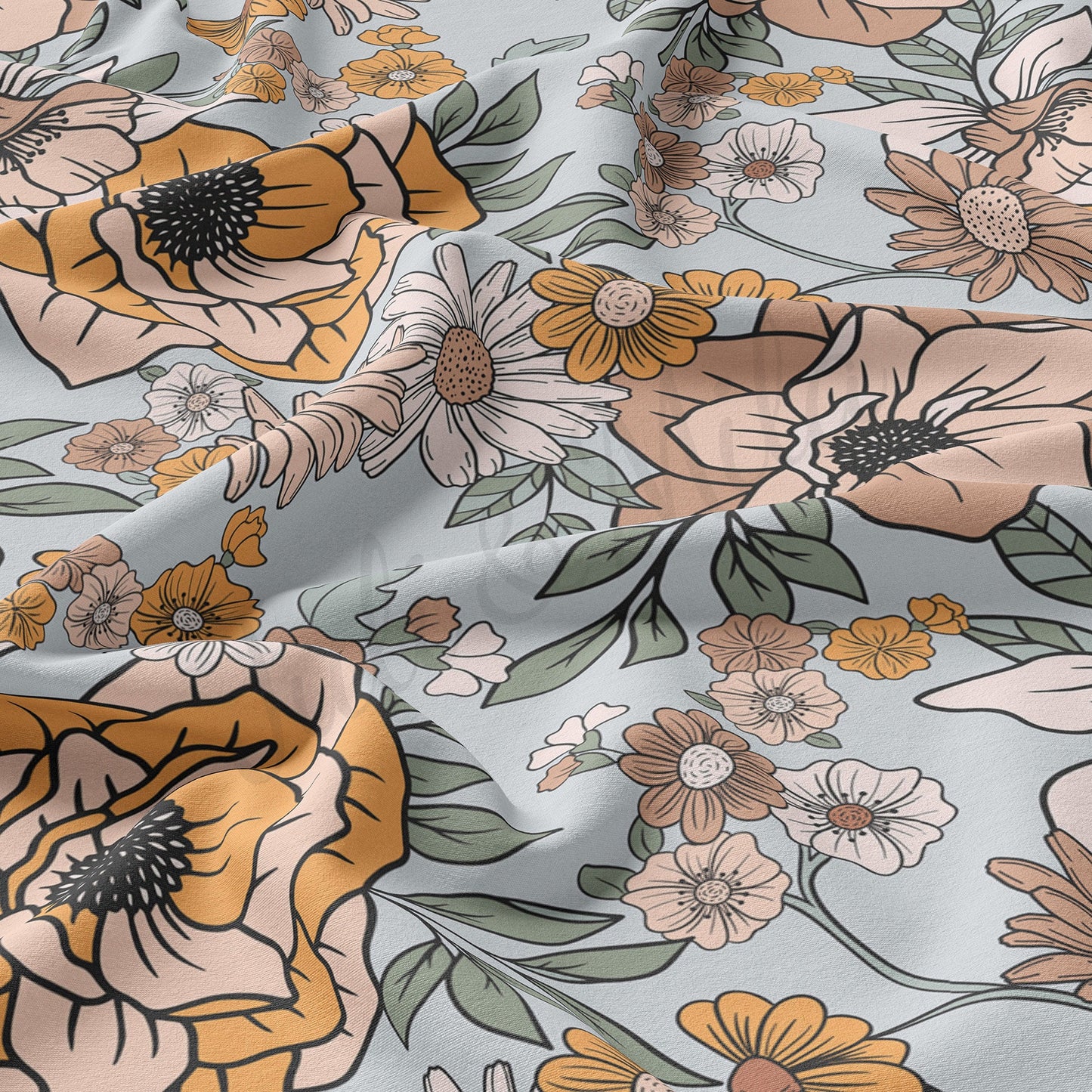 Floral  Double Brushed Polyester Fabric DBP1606