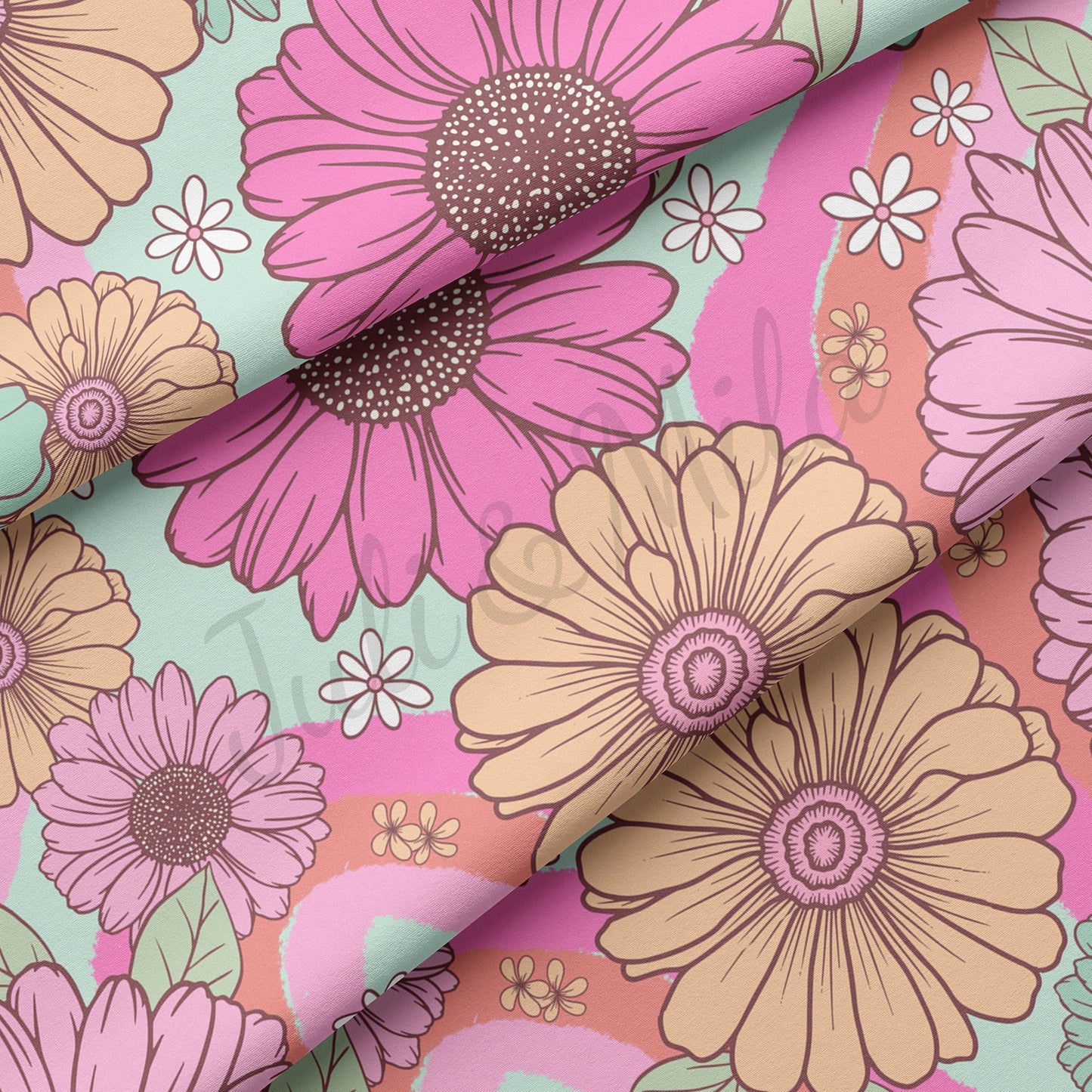 Floral Fabric Double Brushed Polyester Fabric DBP1607