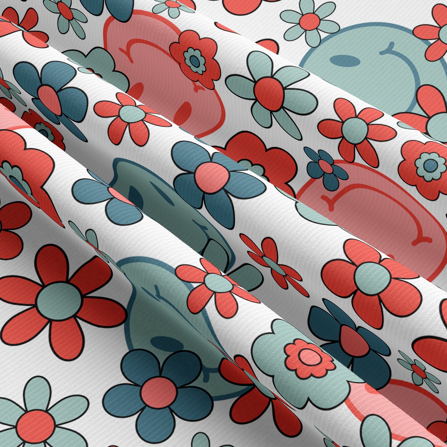Rib Knit Fabric  RBK1582 4th of July Patriotic