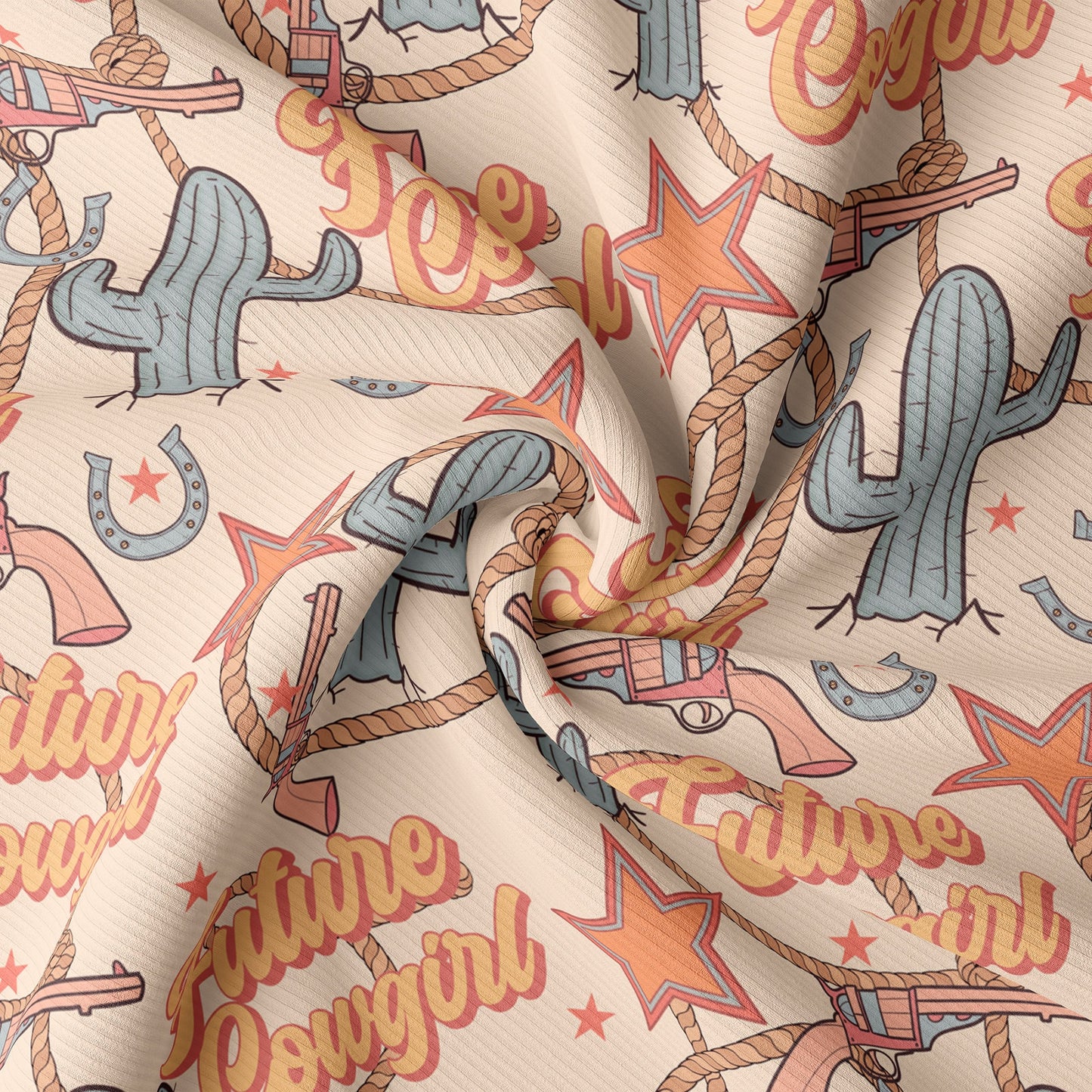 Future Cowgirl Rib Knit Fabric RBK1587