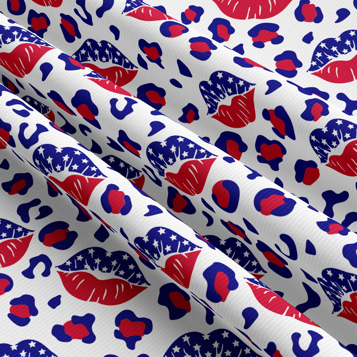 Rib Knit Fabric  RBK1610 4th of July Patriotic