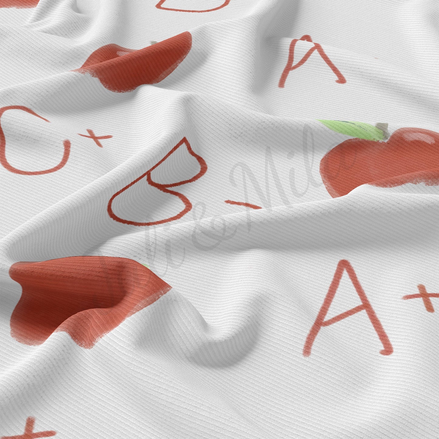 Back to School Rib Knit Fabric  RBK1631