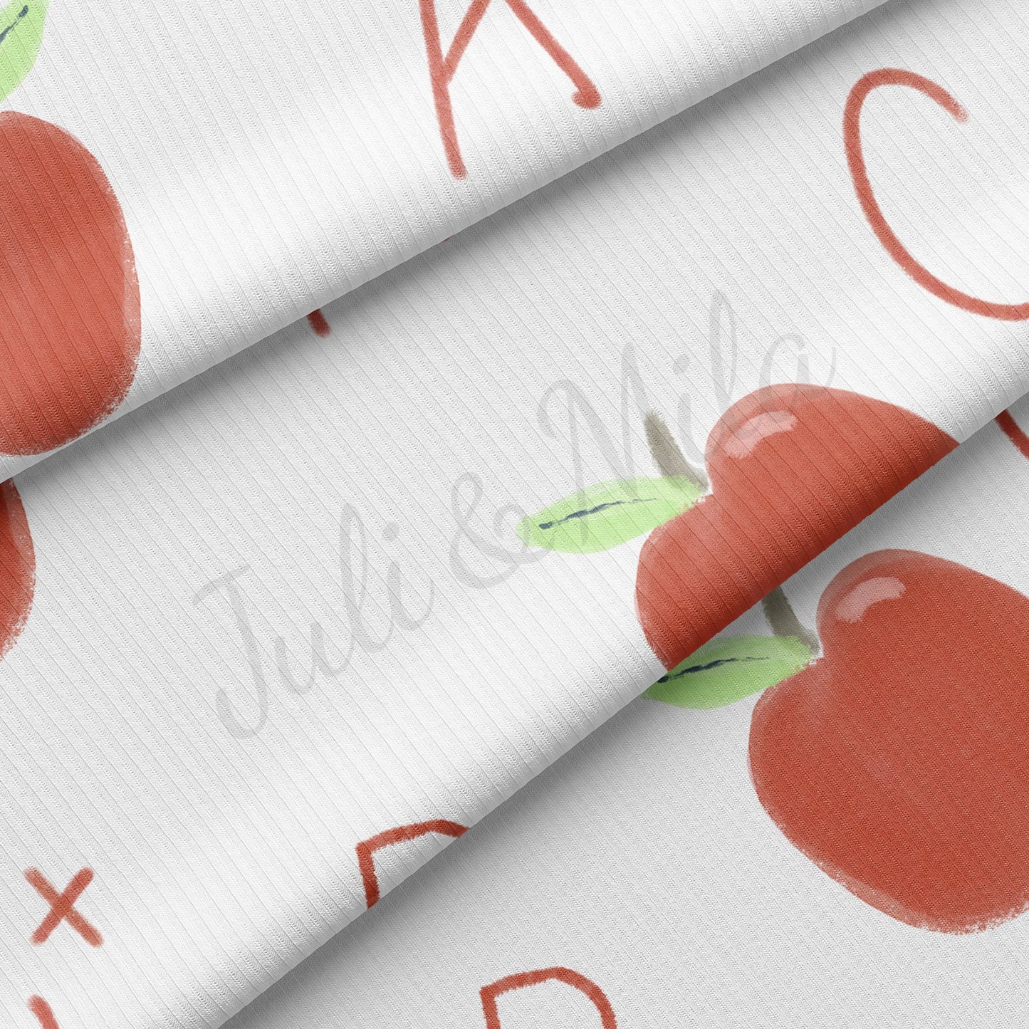 Back to School Rib Knit Fabric  RBK1631