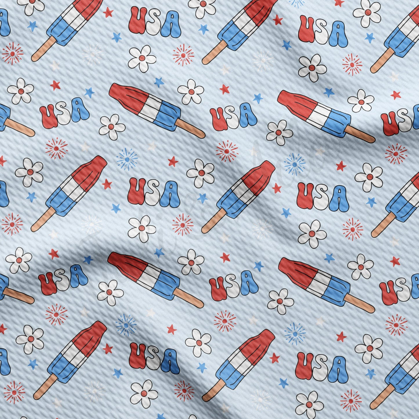 4th of July Bullet Textured Fabric AA1742