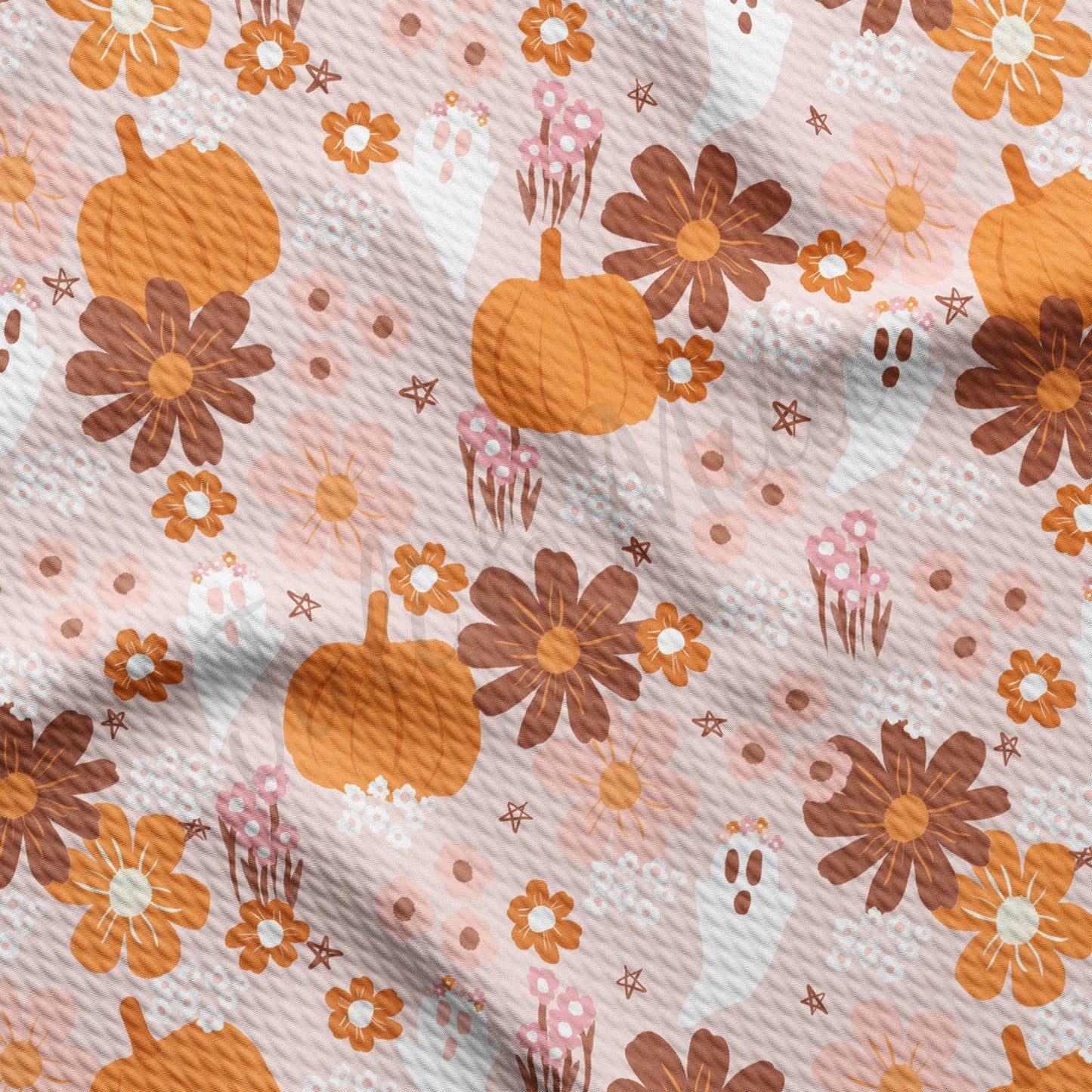 Fall Pumpkin Bullet Textured Fabric AA1691