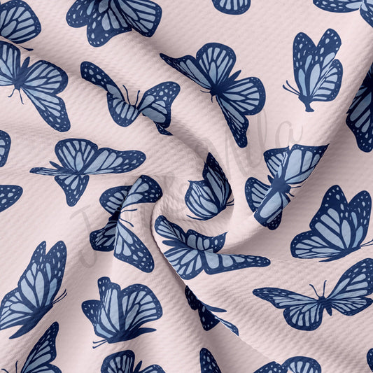 Butterflies Bullet Textured Fabric  AA1711