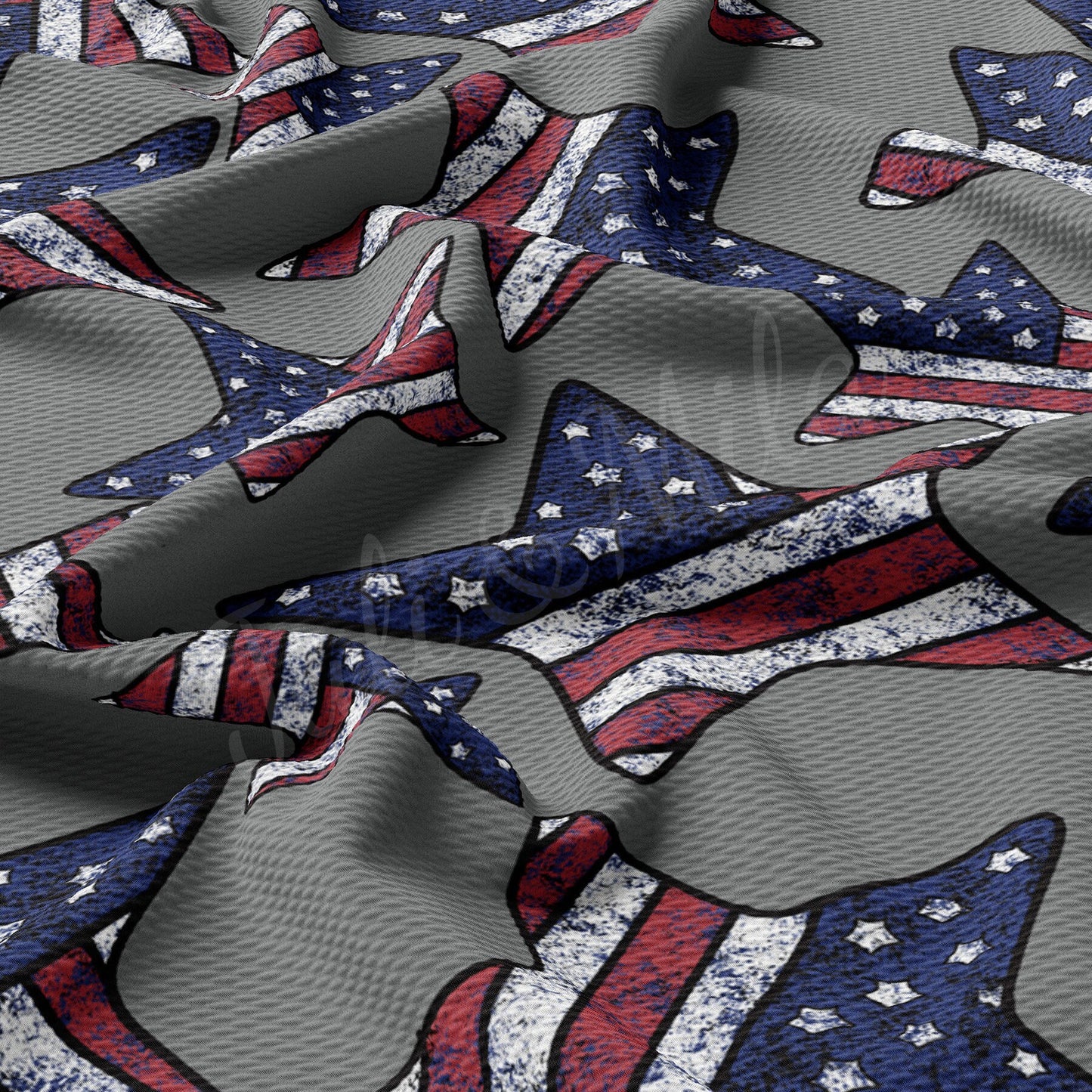 Patriotic 4th of July Bullet Textured Fabric AA1716