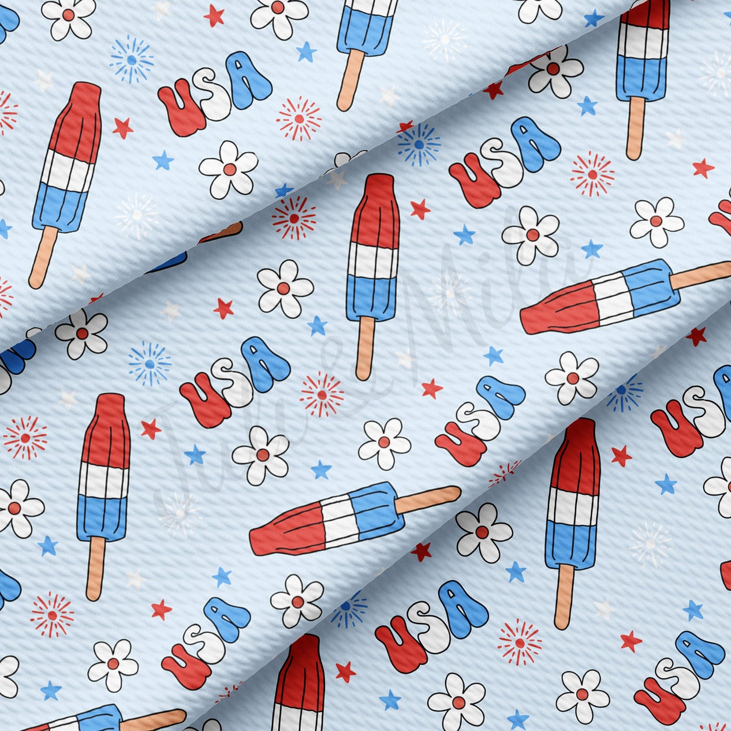 4th of July Bullet Textured Fabric AA1742